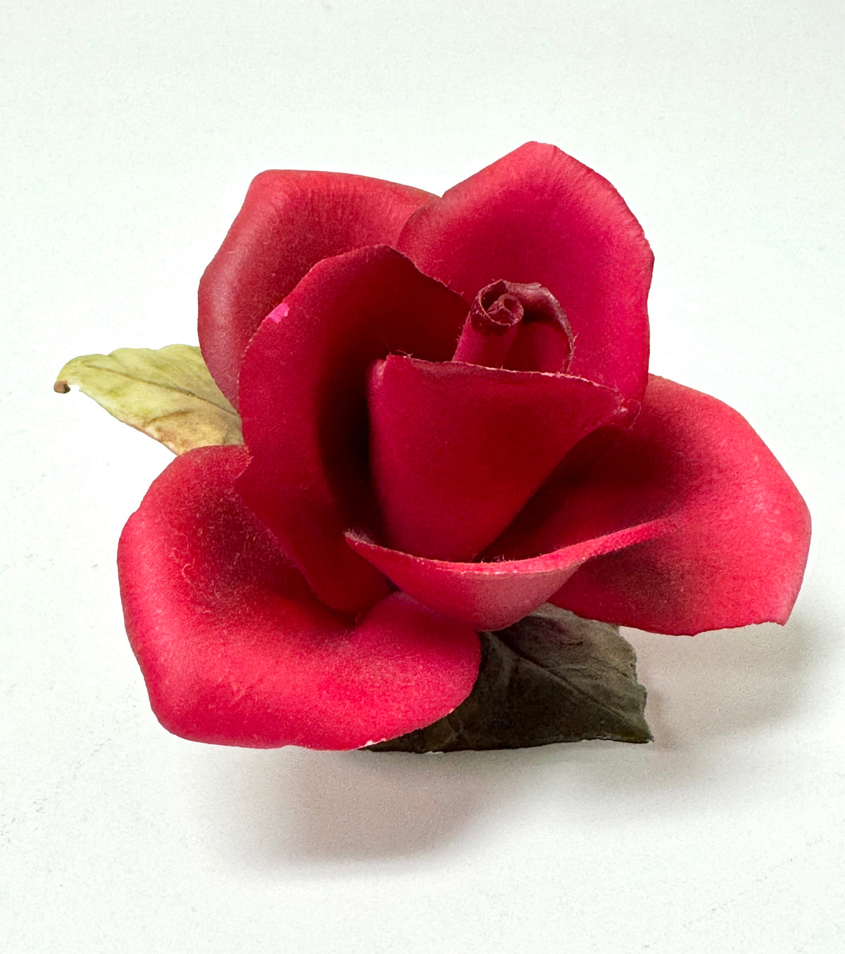CAPODIMONTE Porcelain Red Rose