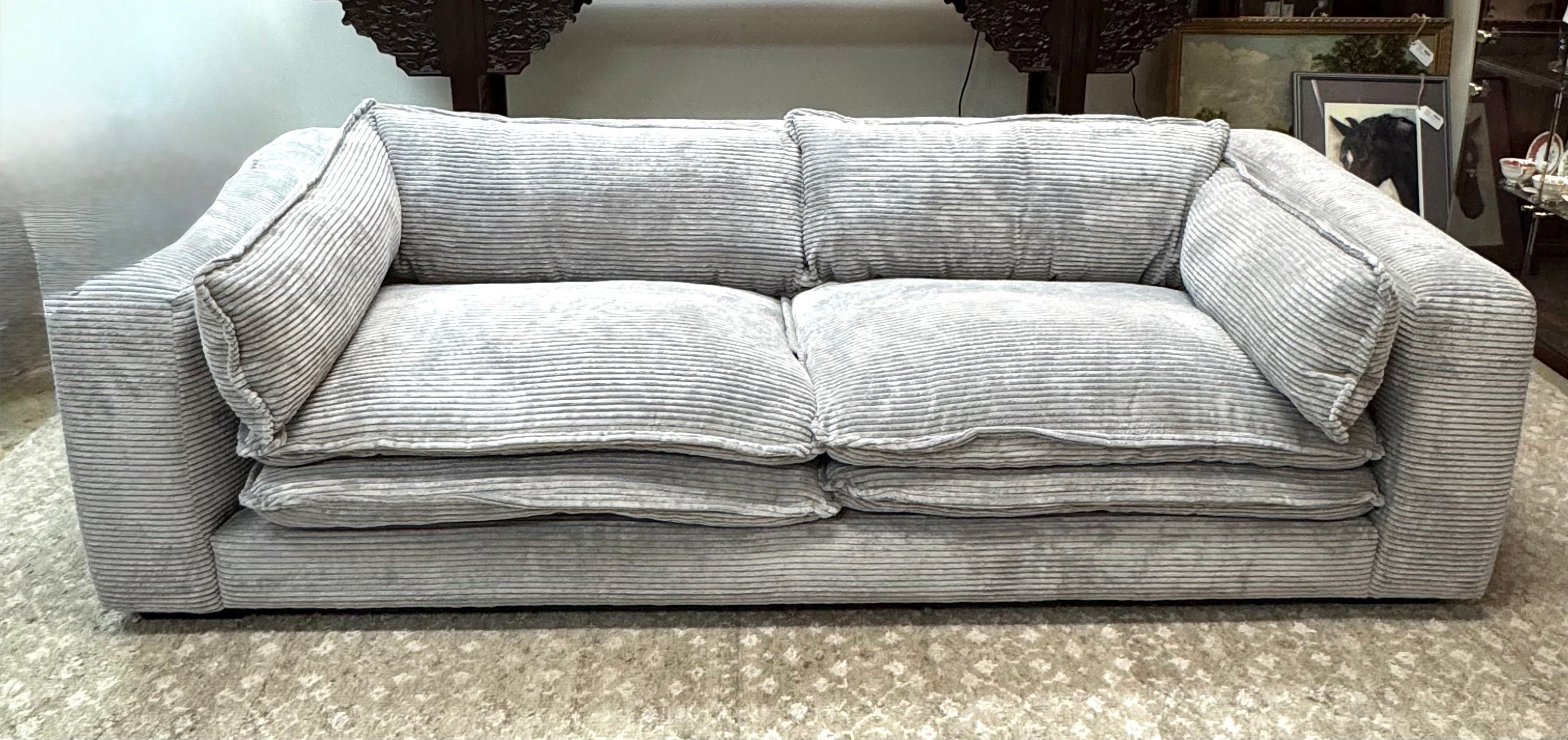 NEW Silver Gray 96" Cloud Sofa