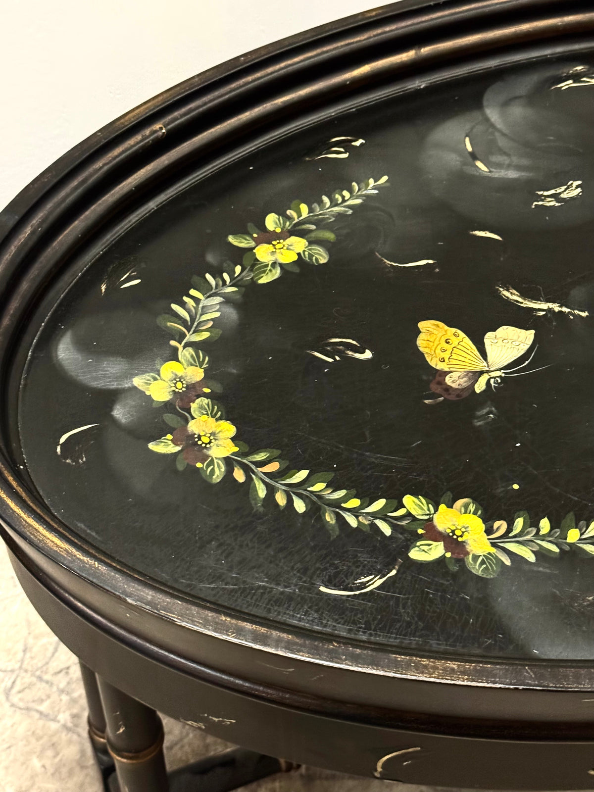 Black Chinoiserie Coffee Table