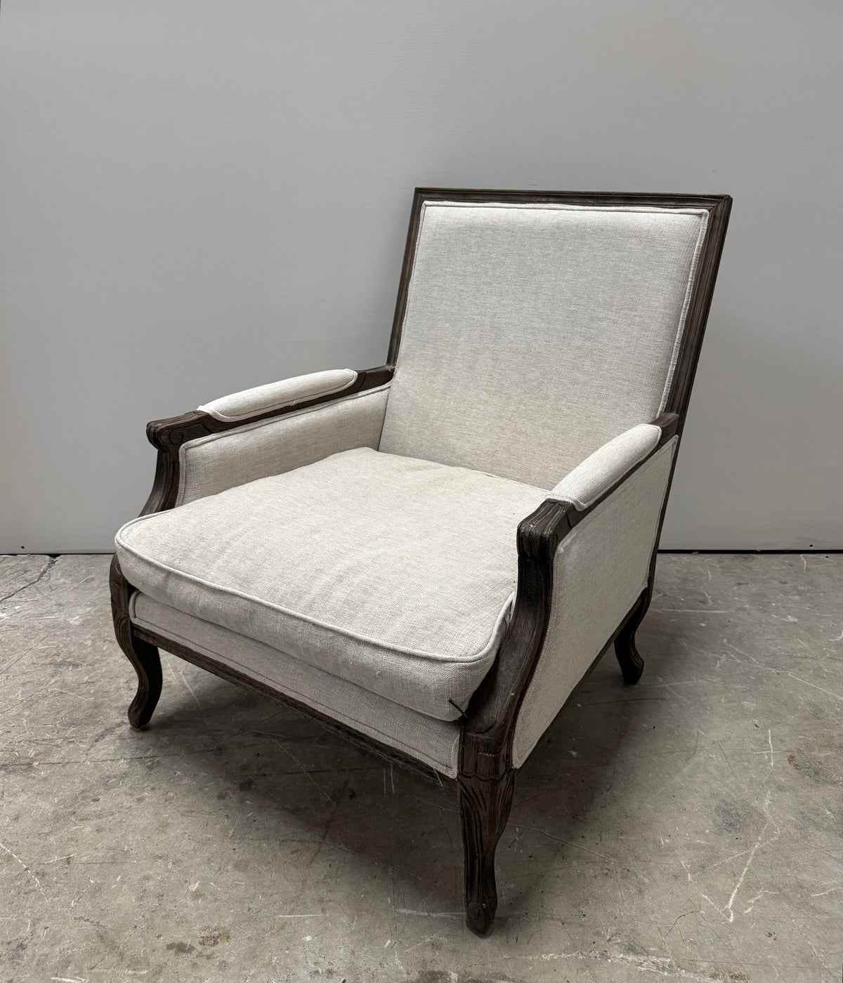 French-style Natural Linen Chair