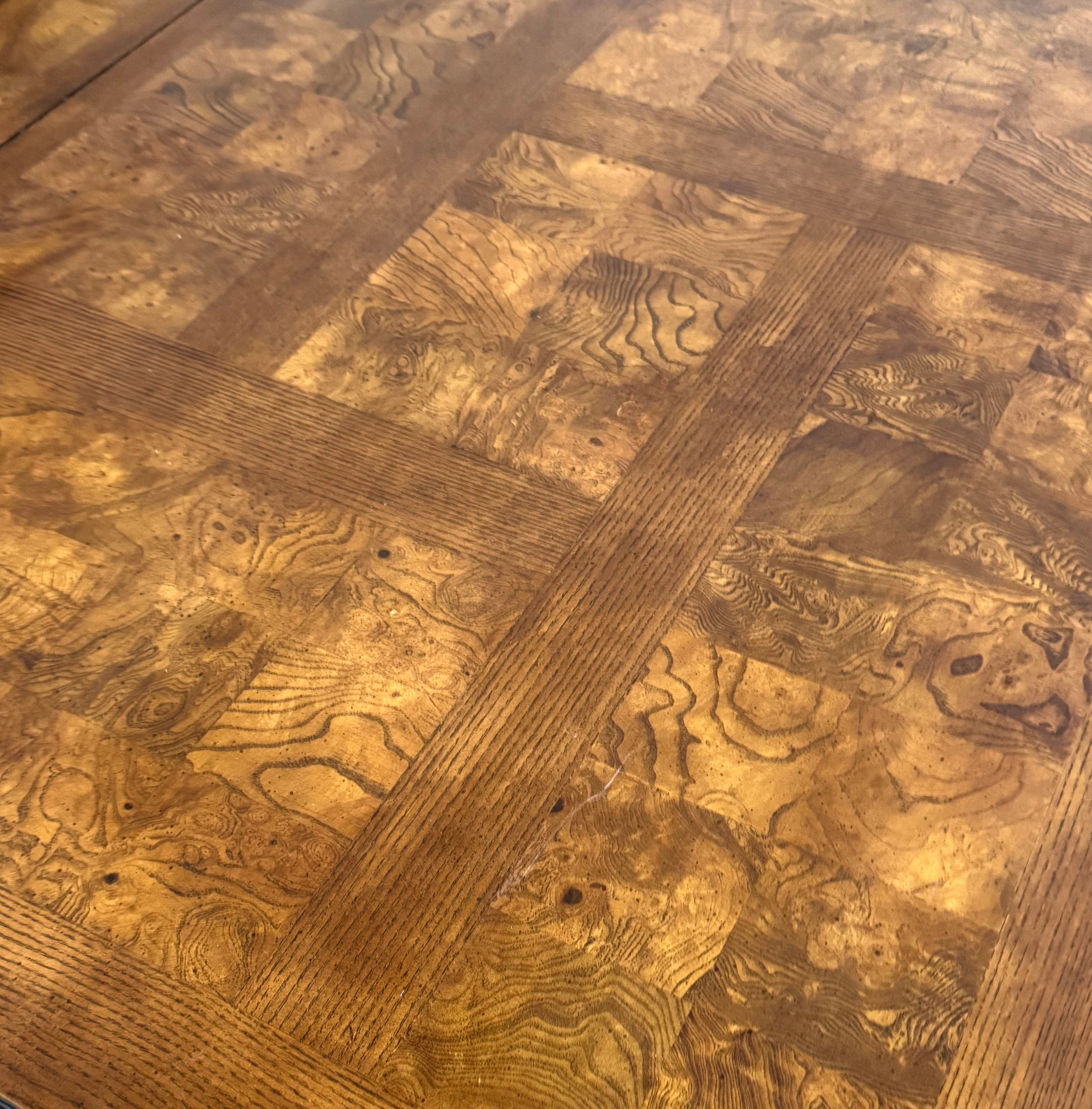Asian-inspired Dining Table with Burled Inlay
