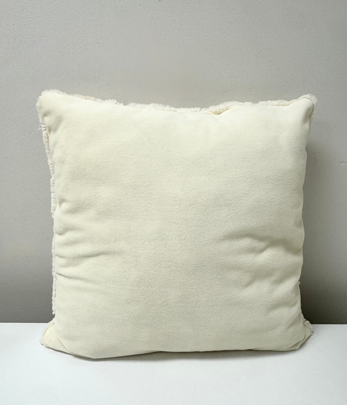 Cream Faux Fur 16" Pillow