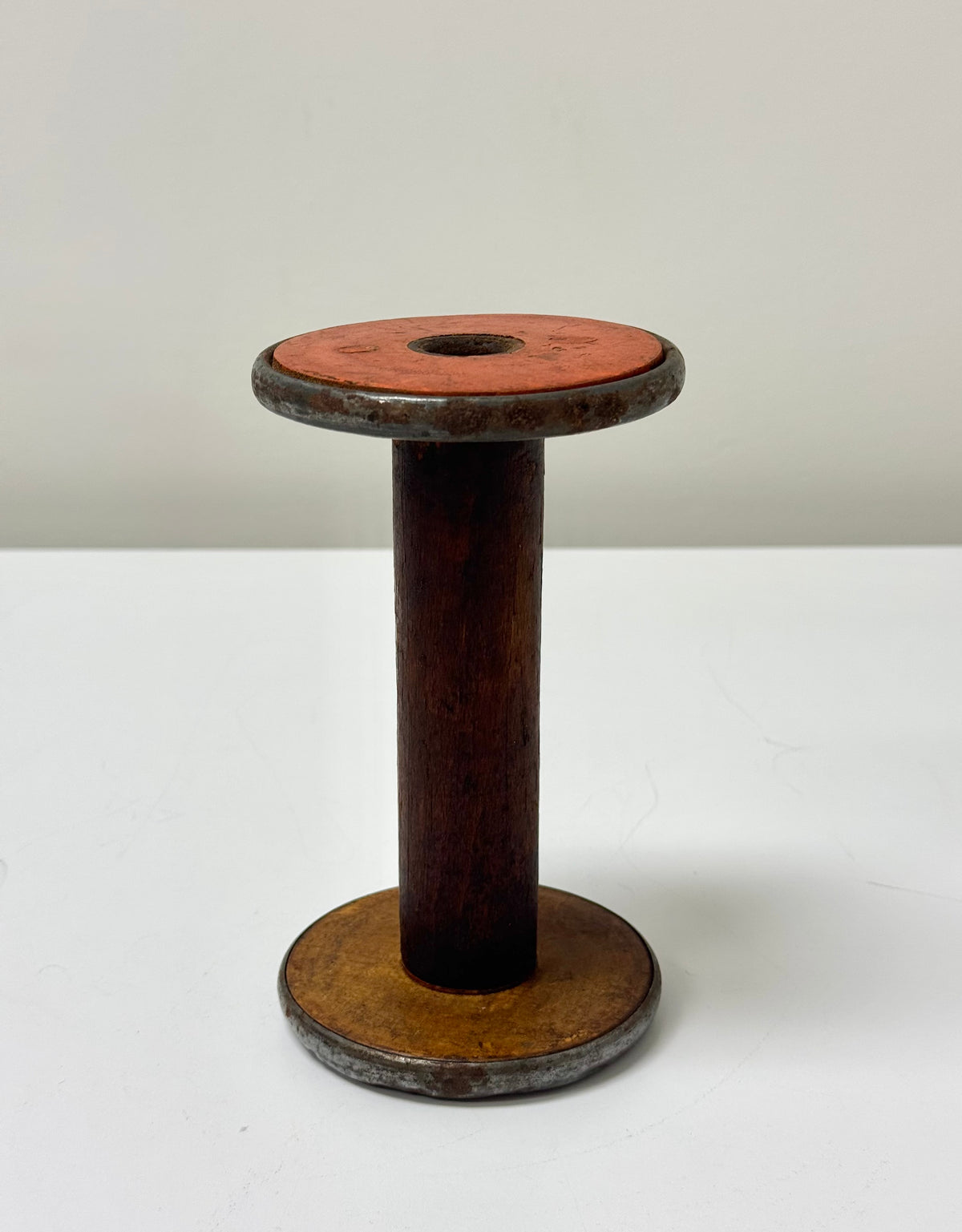 Vintage Wooden Industrial Textile Spool
