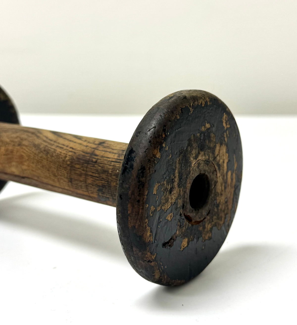 Vintage Wooden Industrial Textile Spool