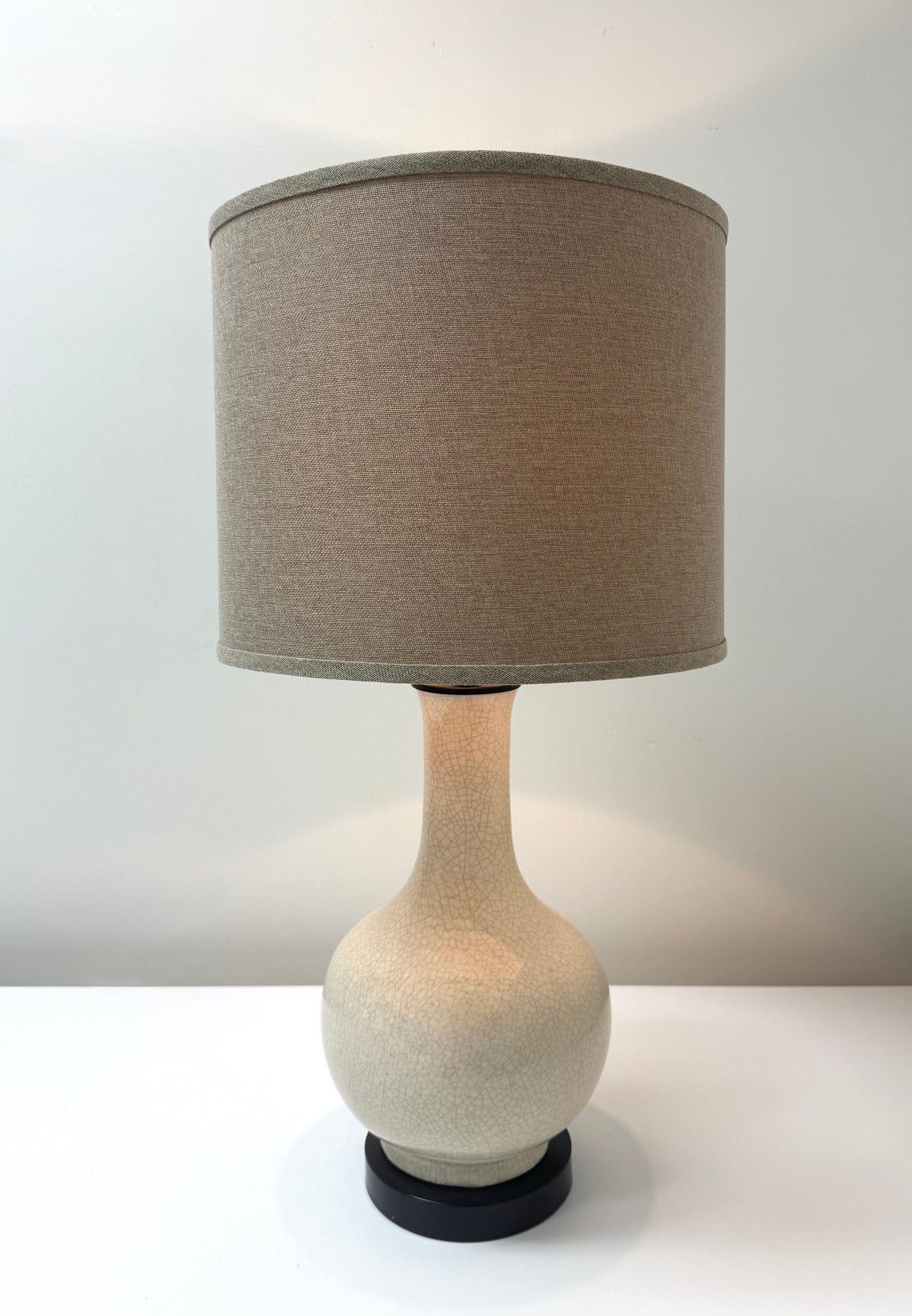 Cream Crackle Gourd Lamp