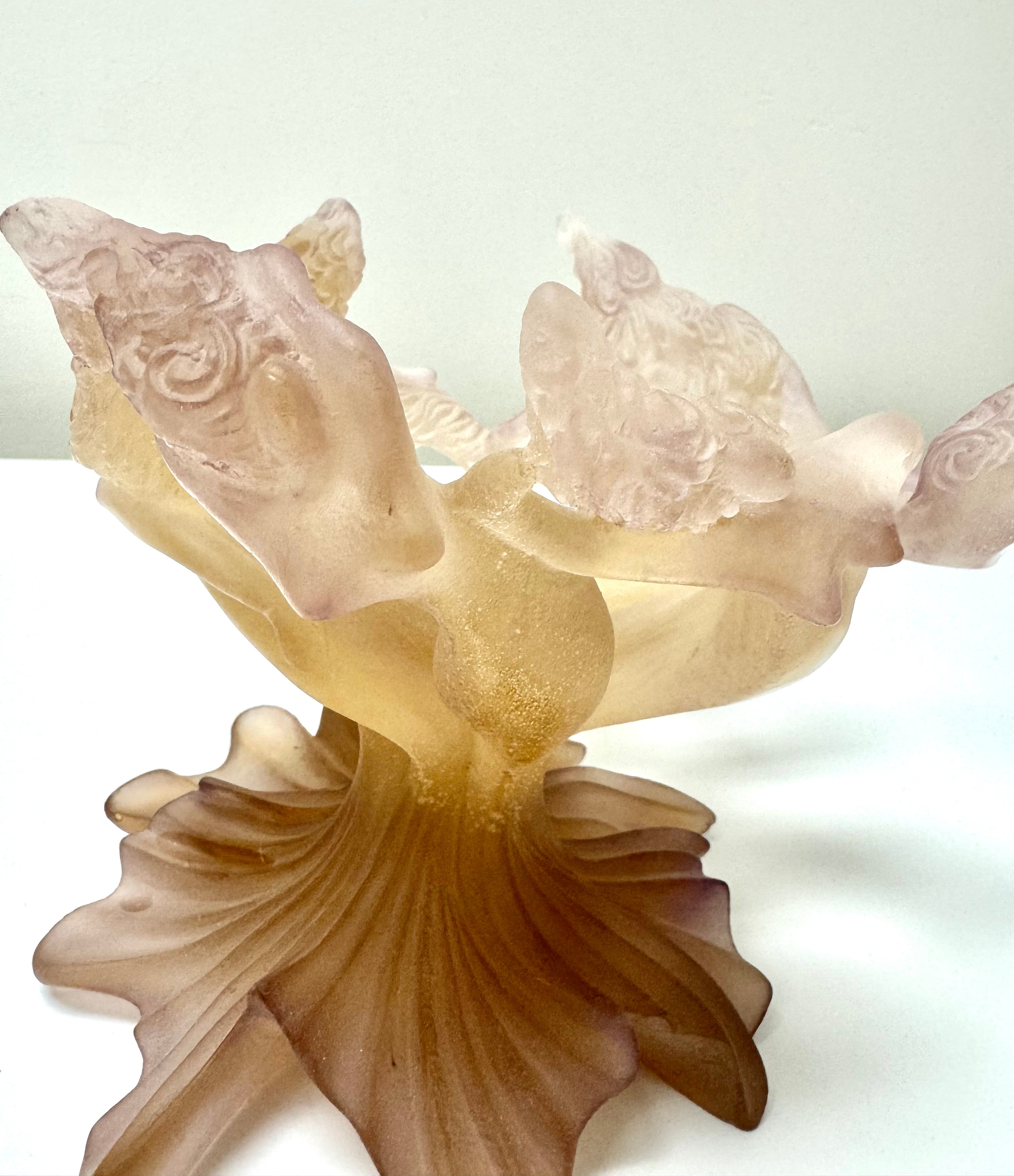 DAUM FRANCE 'Sirene' Pate de Verre Bowl Base