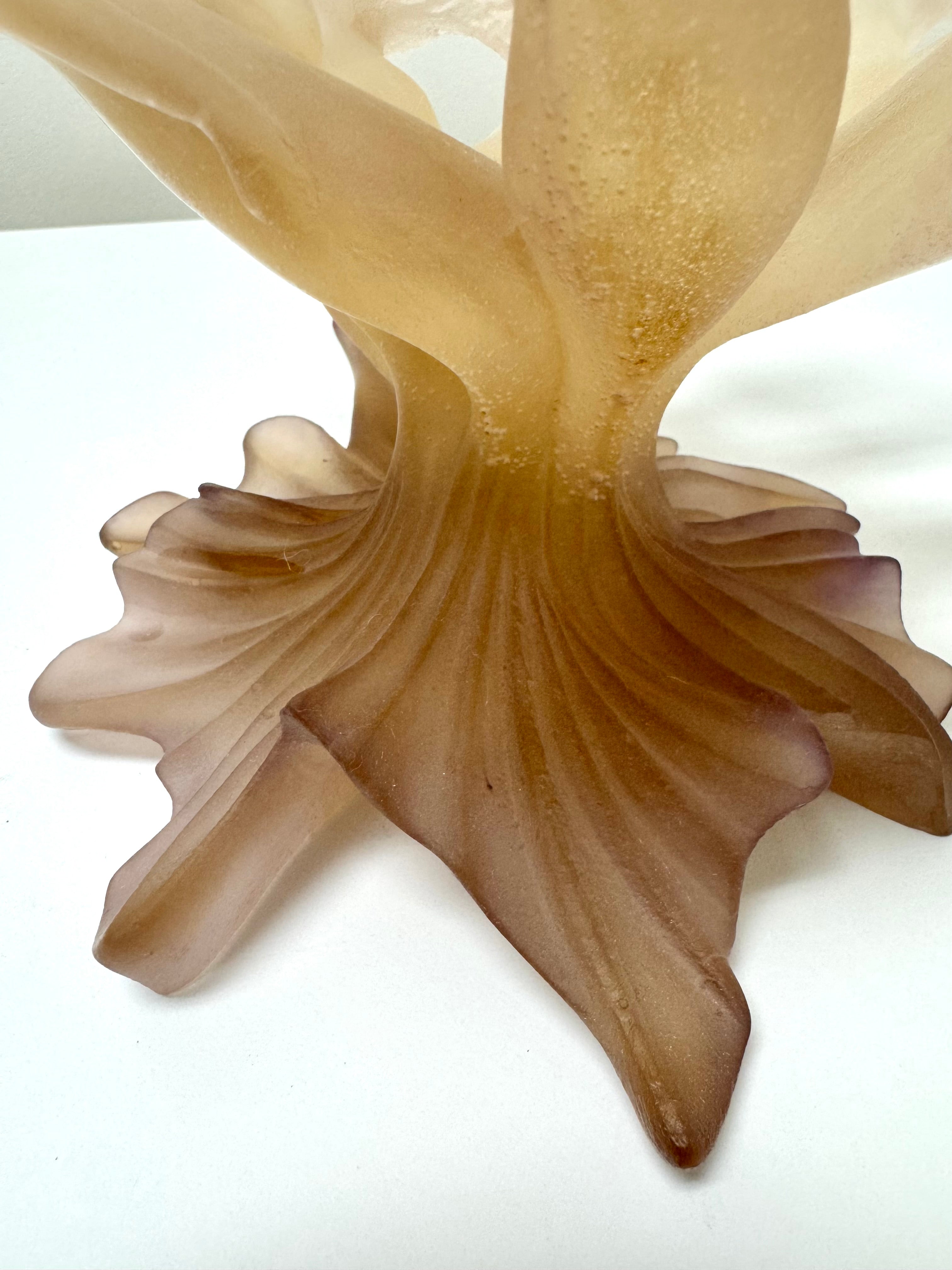 DAUM FRANCE 'Sirene' Pate de Verre Bowl Base