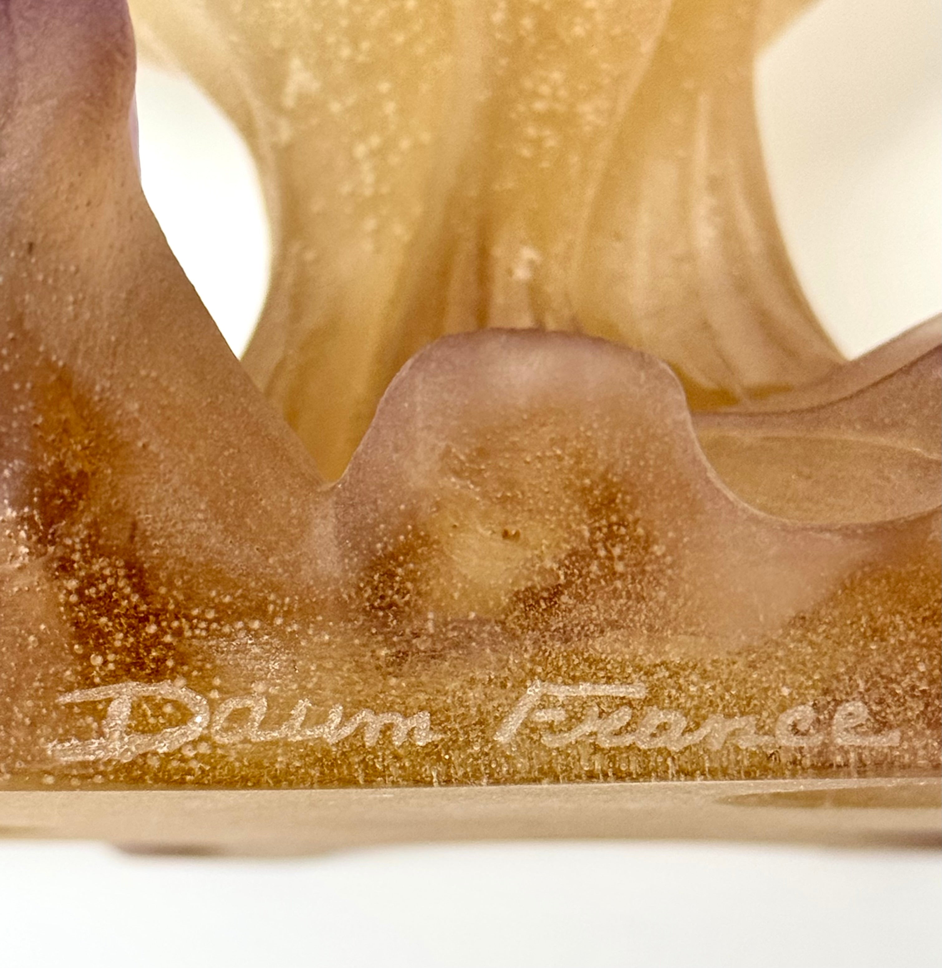 DAUM FRANCE 'Sirene' Pate de Verre Bowl Base