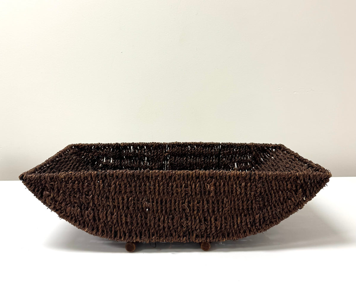 Dark Brown Seagrass Boat Basket