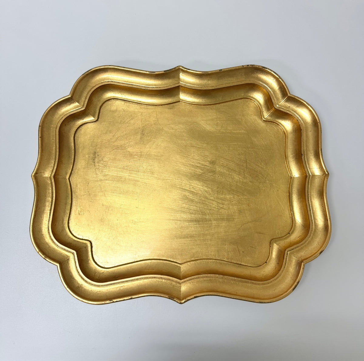 Scalloped Gold Tray