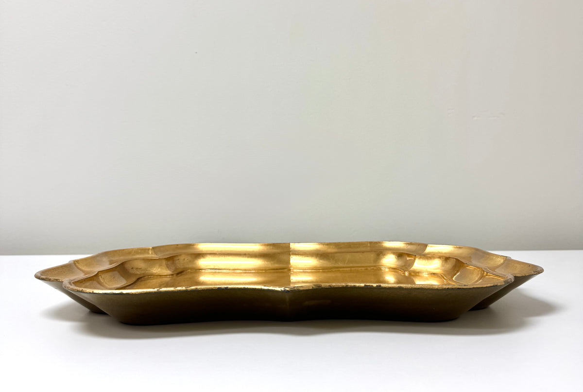 Scalloped Gold Tray
