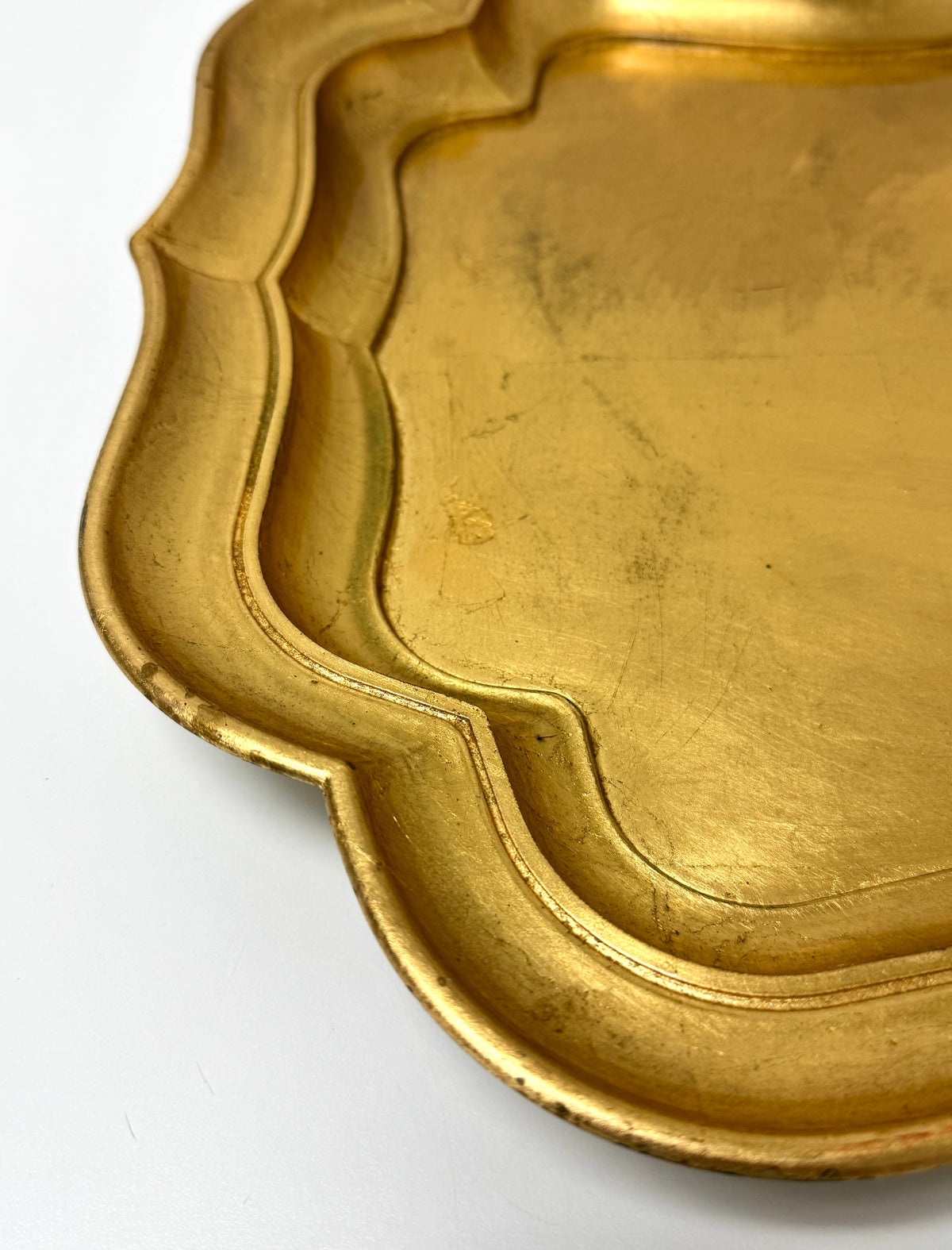 Scalloped Gold Tray