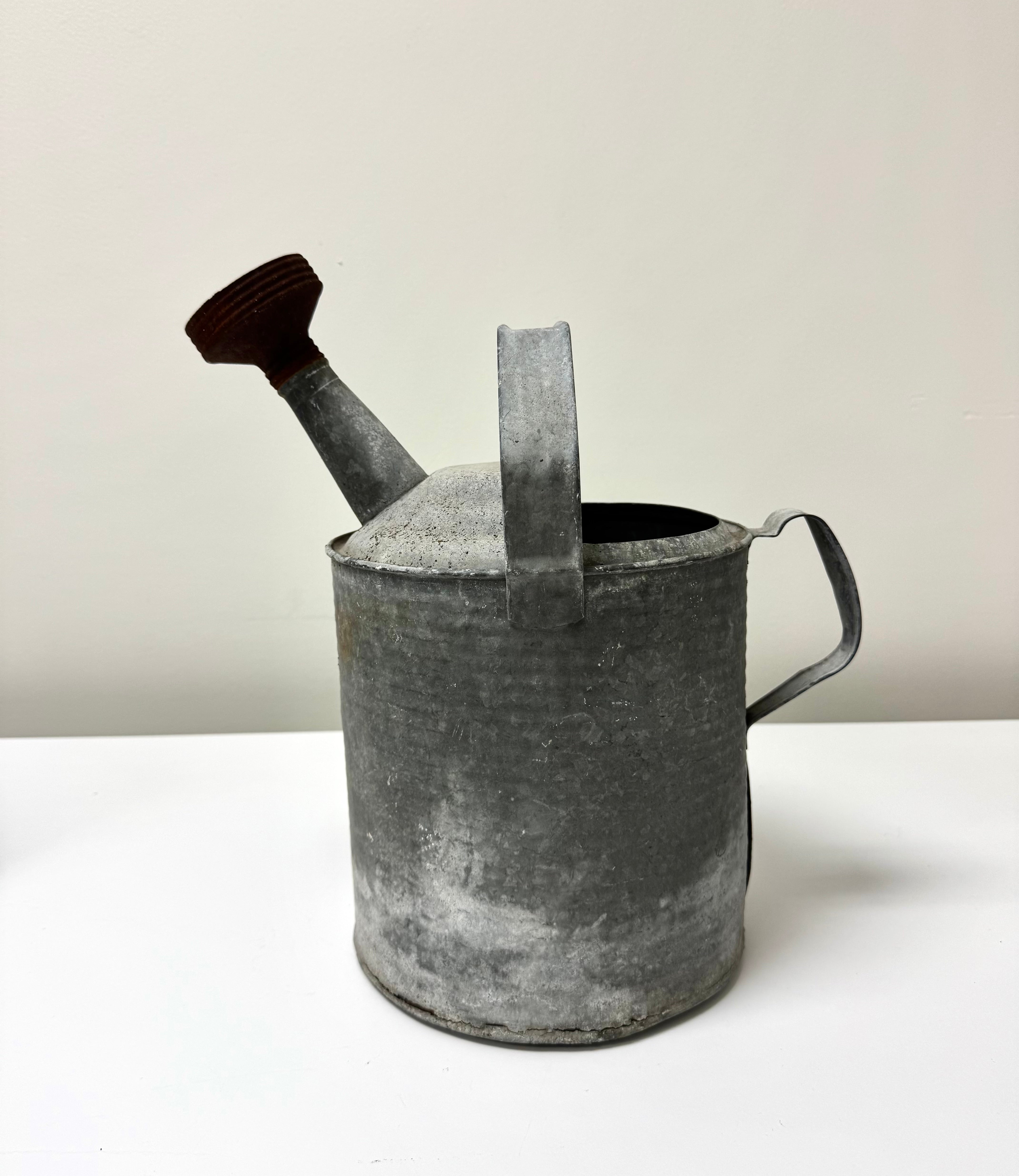 Vintage Galvanized Steel Watering Can