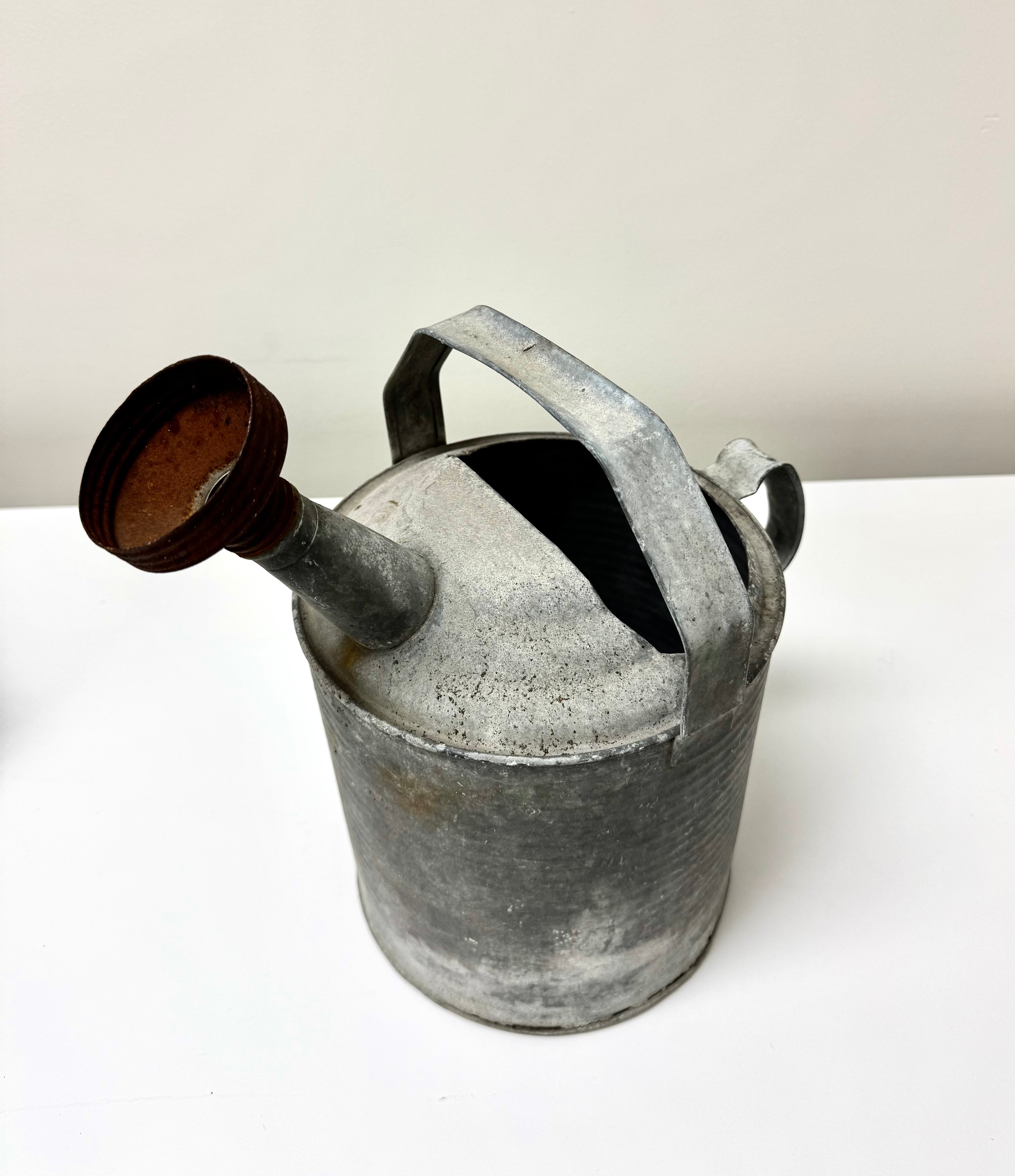 Vintage Galvanized Steel Watering Can
