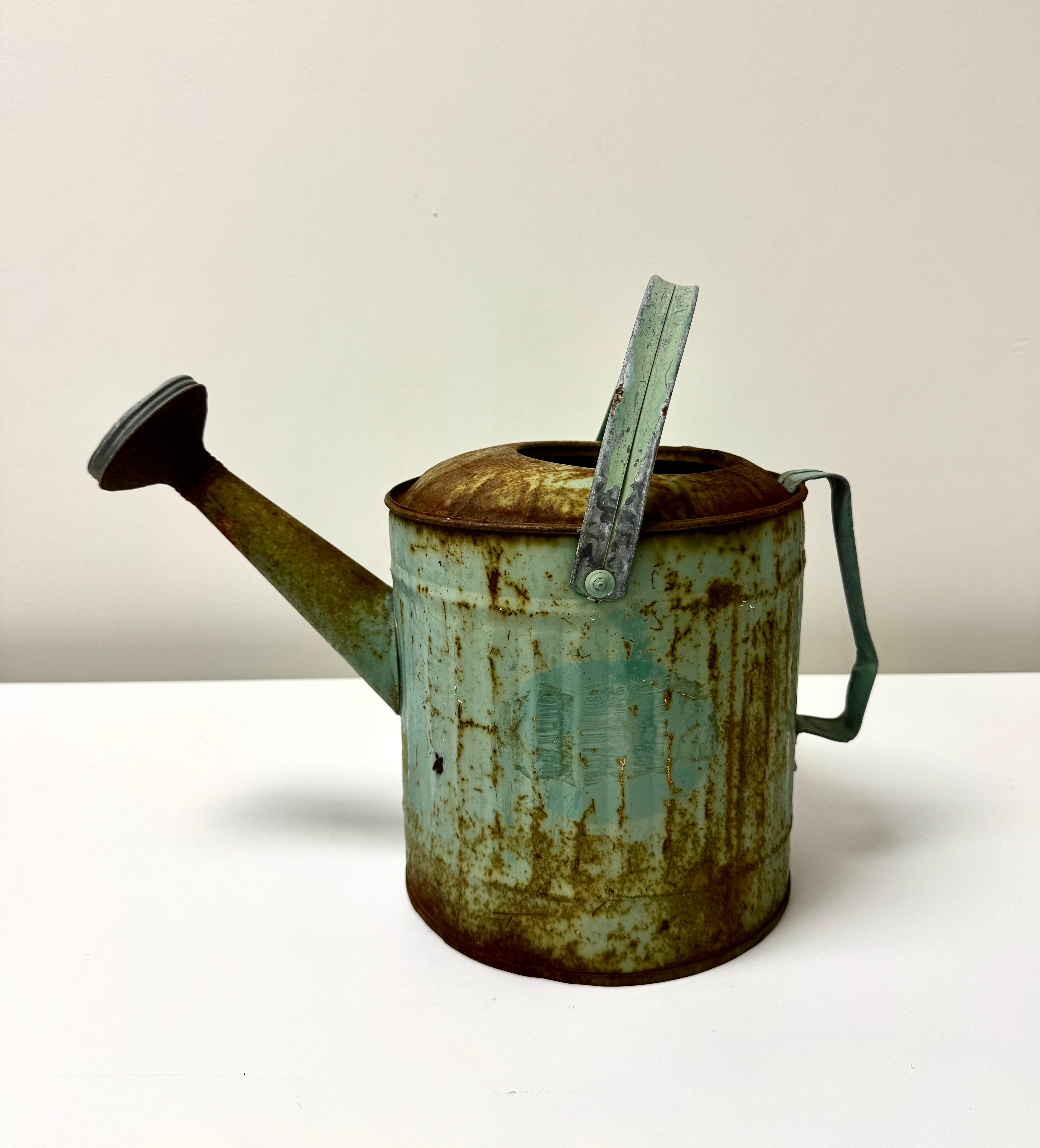 Vintage Rusted Green Watering Can