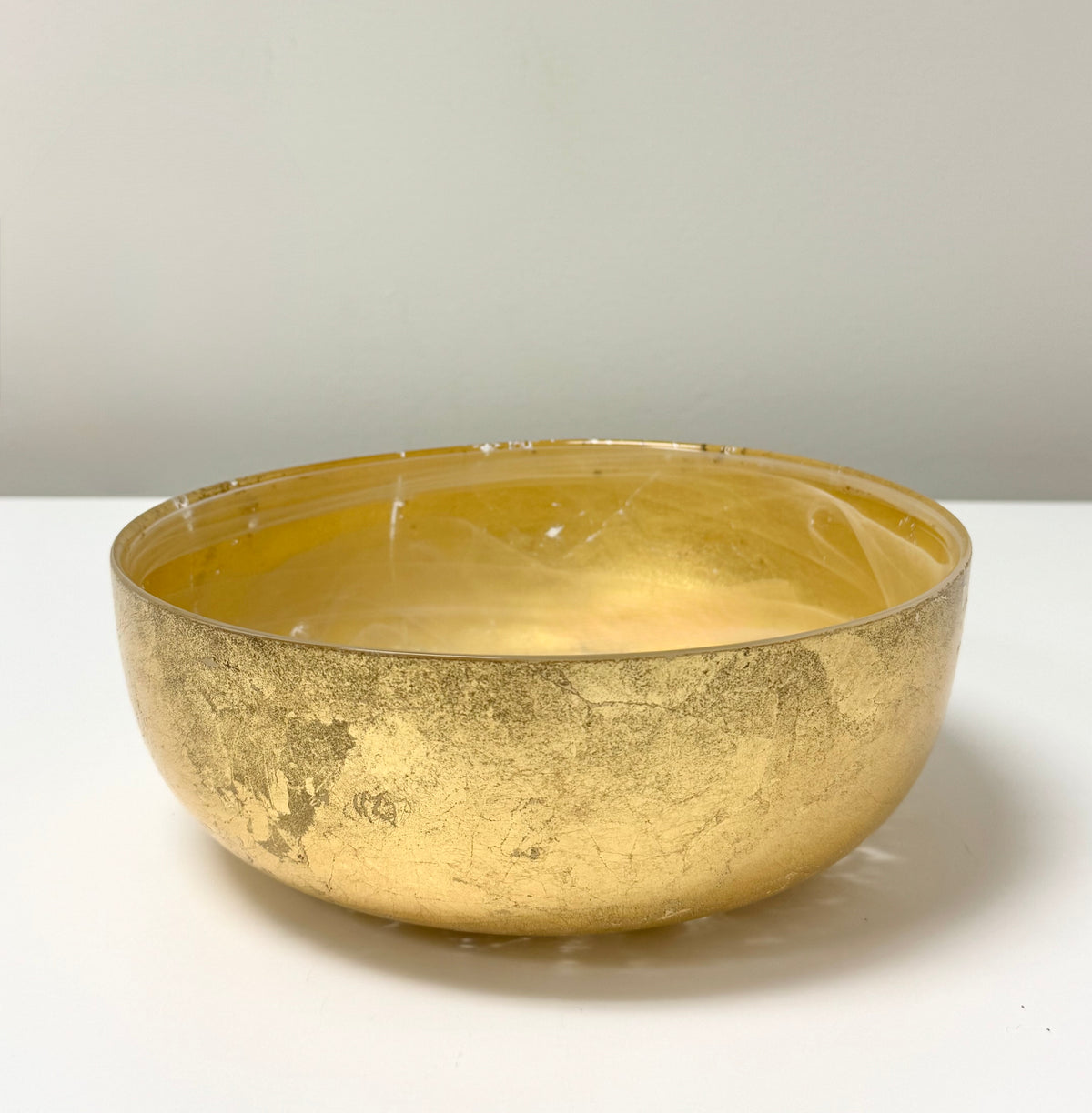 Gold Leaf Glass Bowl