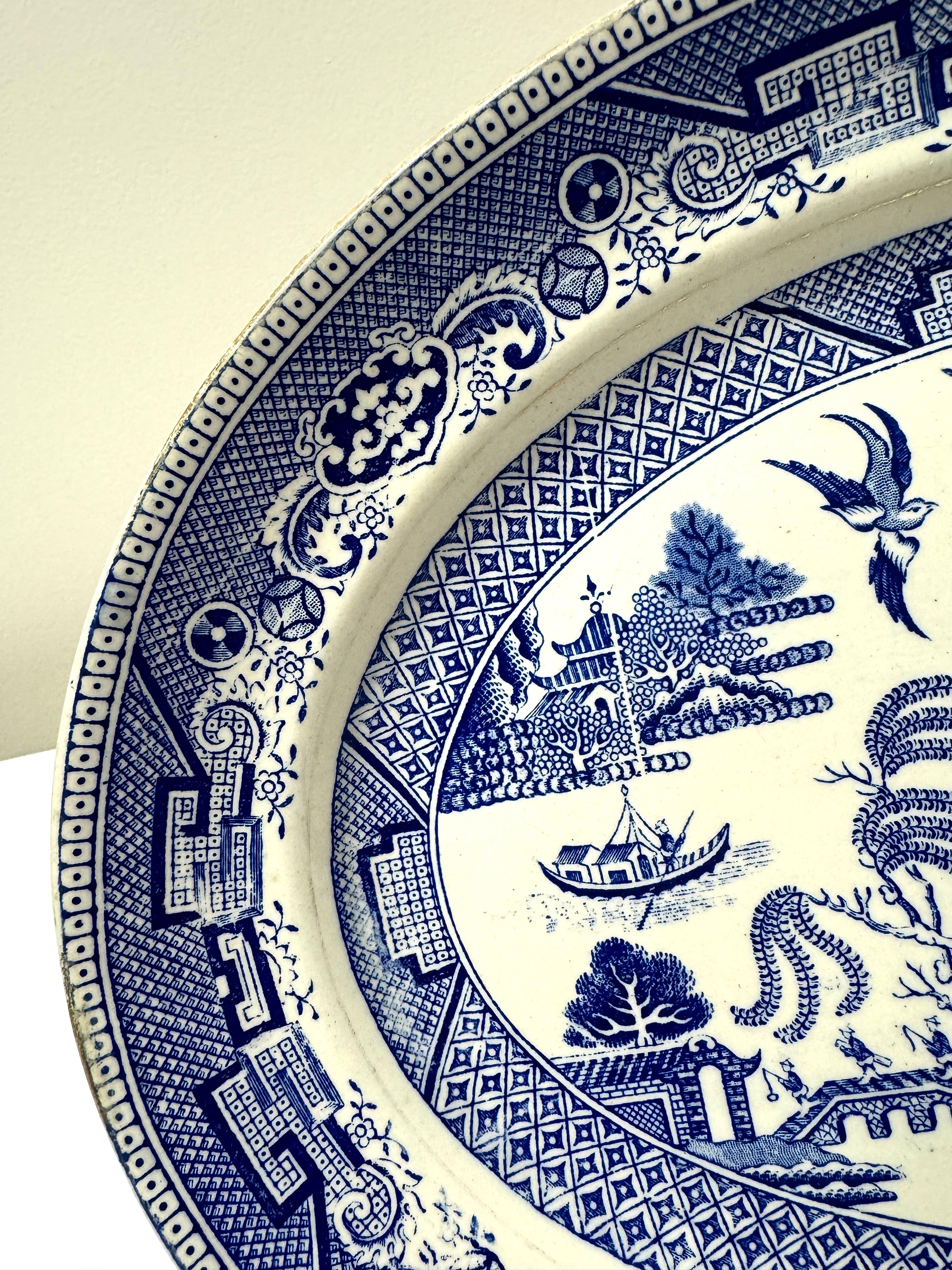 Vintage MYOTT 'Blue Willow' Platter