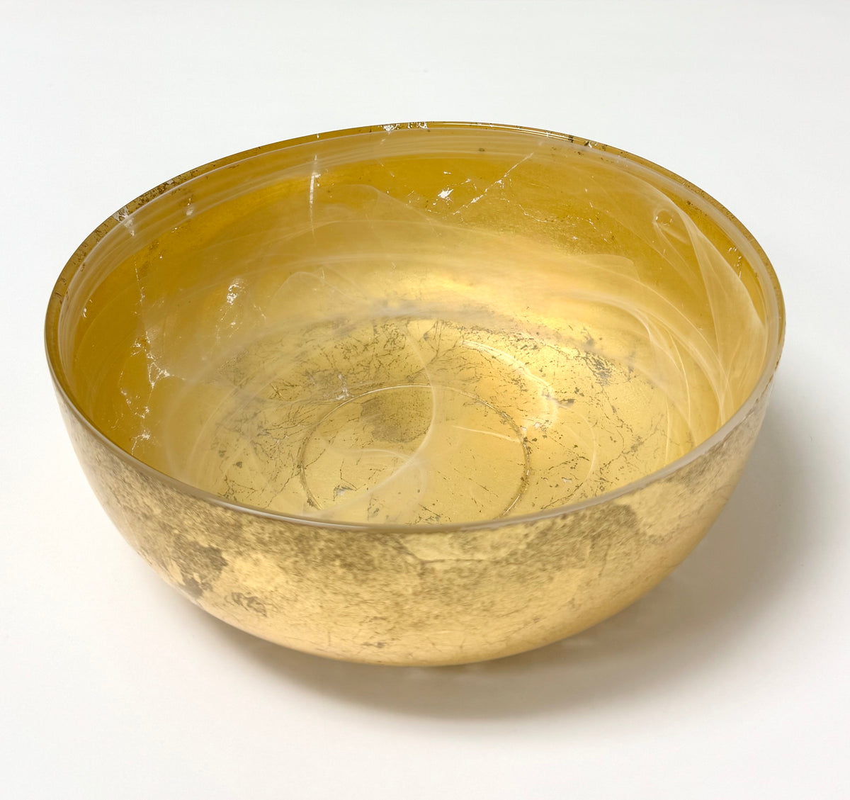 Gold Leaf Glass Bowl