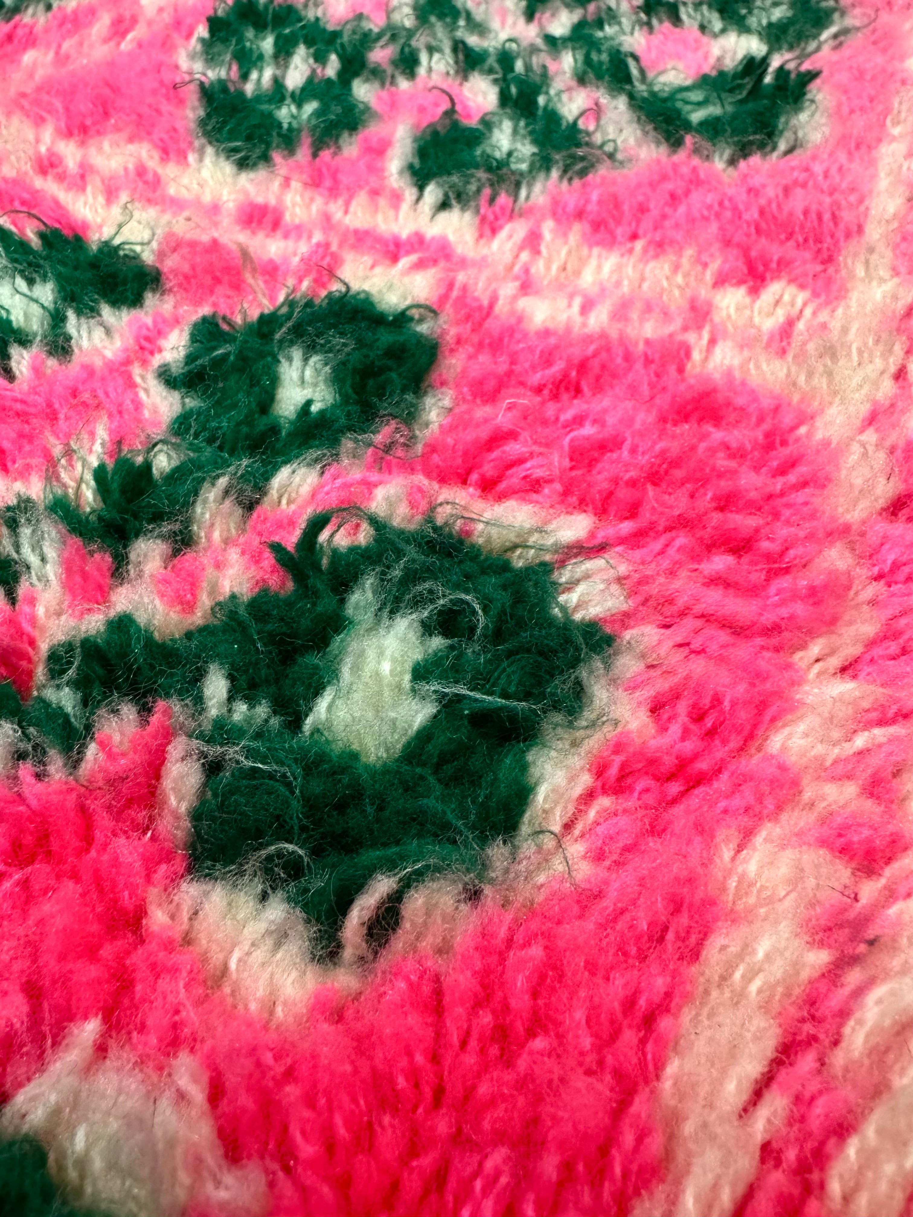 Vintage Moroccan Azilal Vibrant Pink 43" x 75" Rug