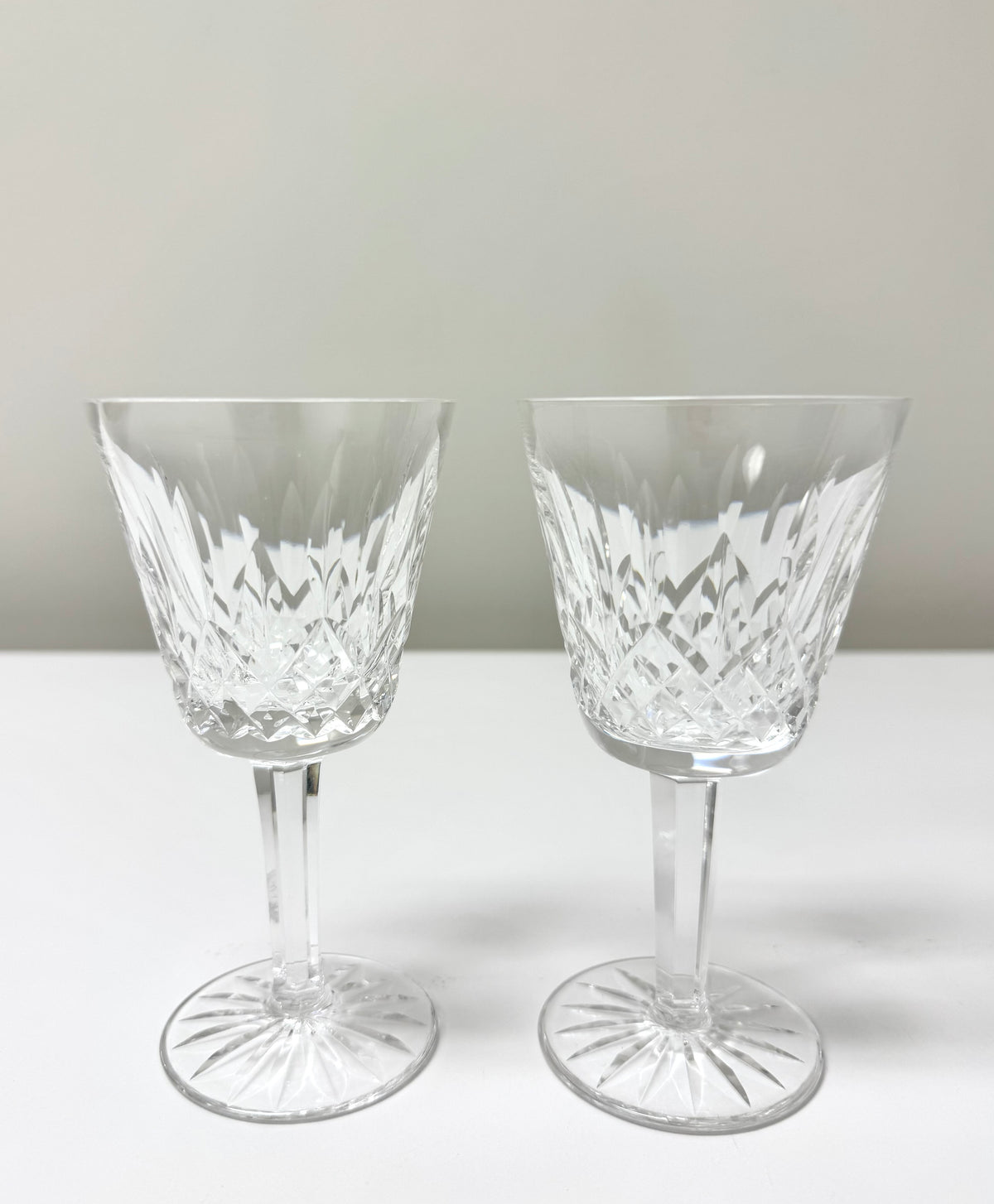 WATERFORD 'Lismore' Claret Wine Glasses Set of 2