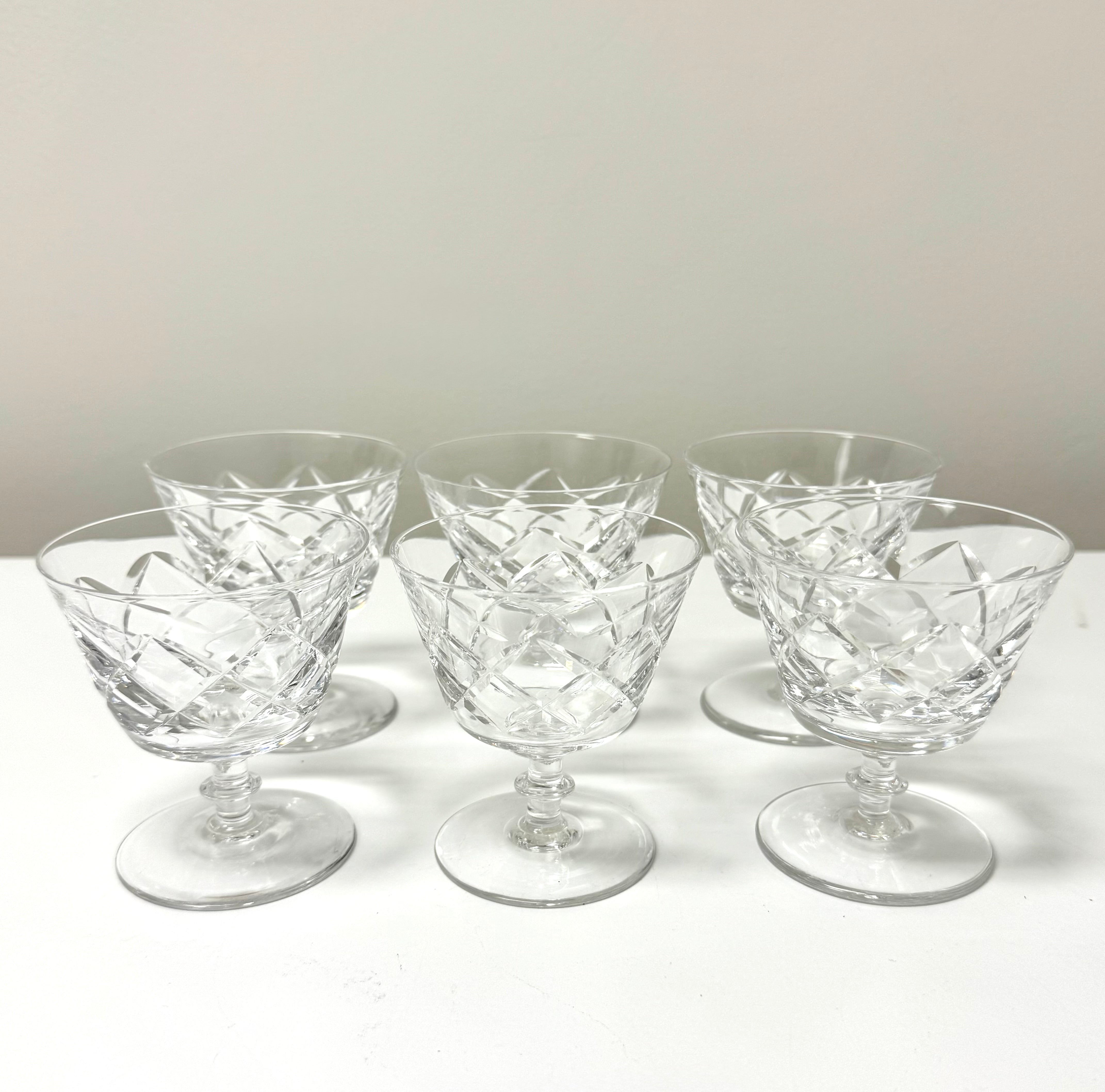 Edinburgh Crystal Low Sherbet Glasses Set of 6