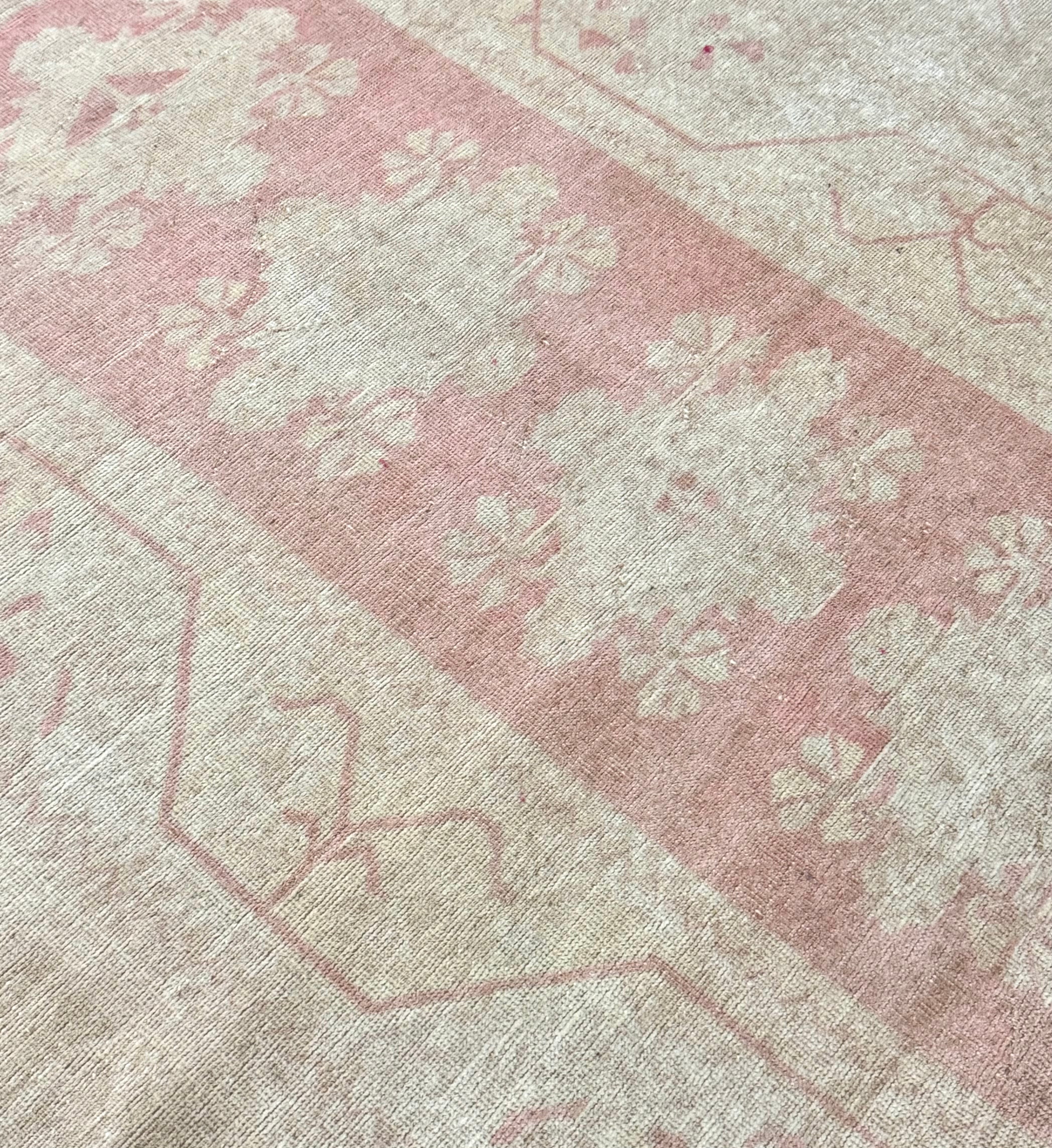Turkish Oushak Hand-woven Distressed 5' x 8'-1" Rug