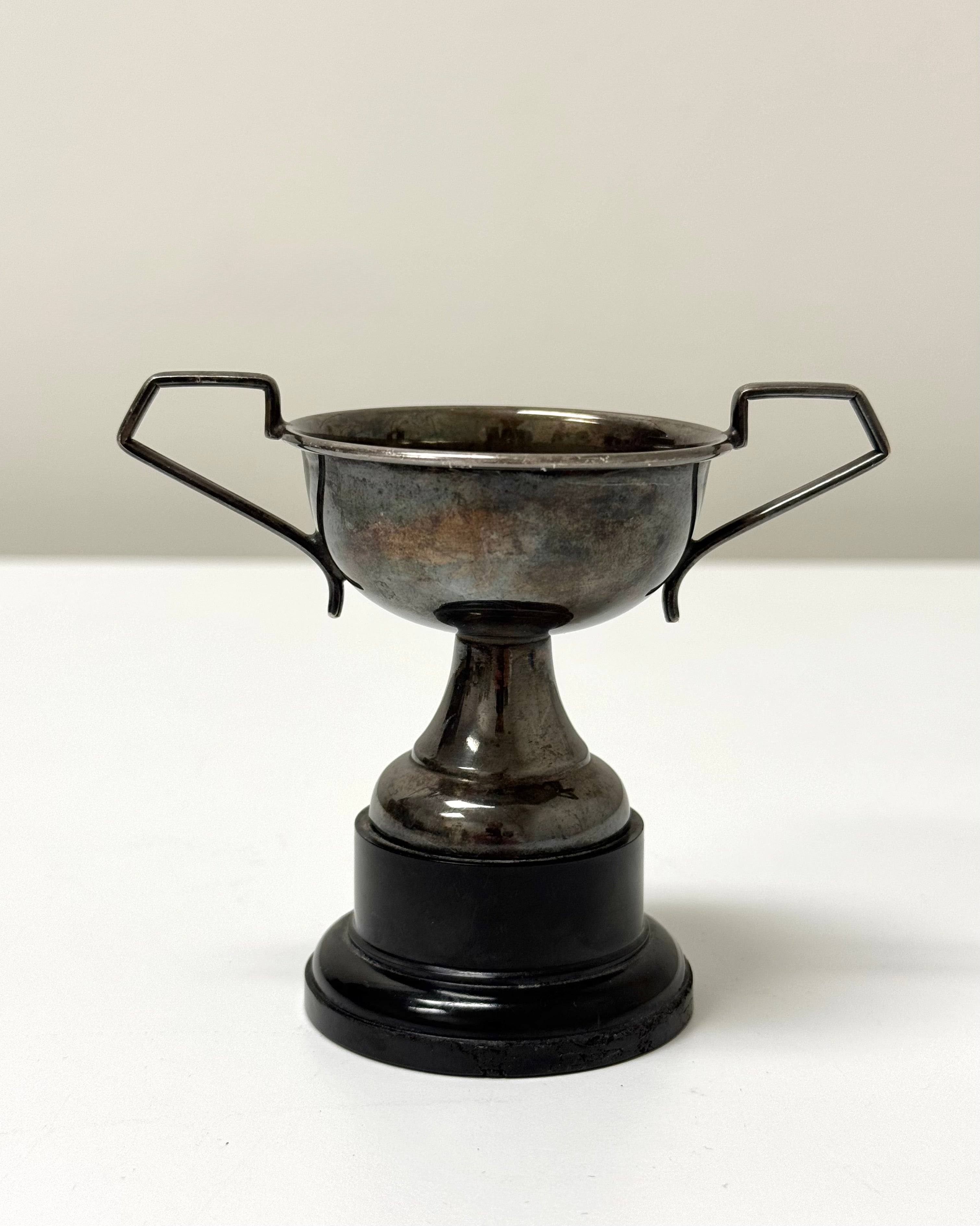 Aged Silver Small Decorative Trophy