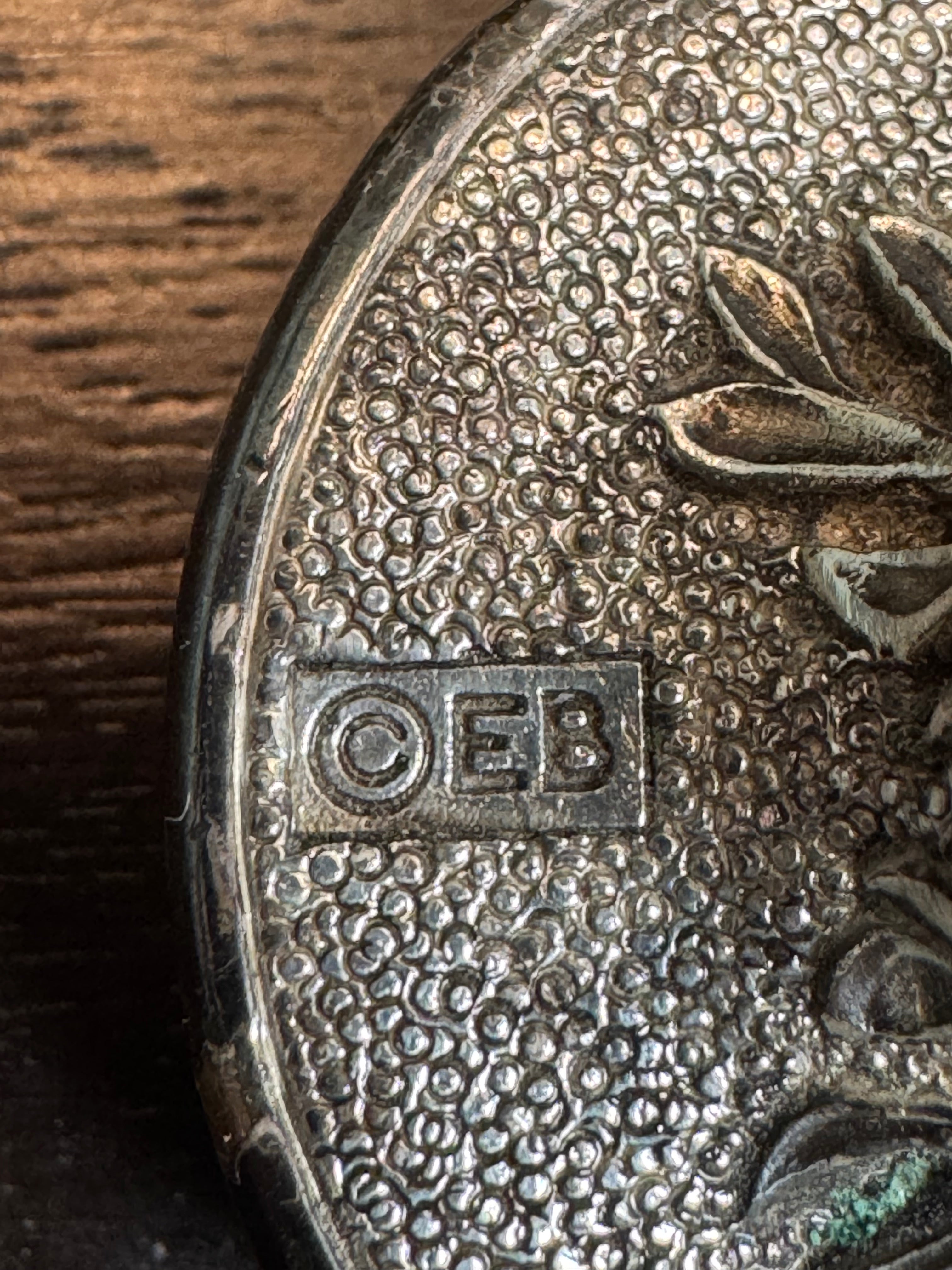 EDGAR BEREBI 'Glendale Court' Burnished Silver & Swarovski Knob