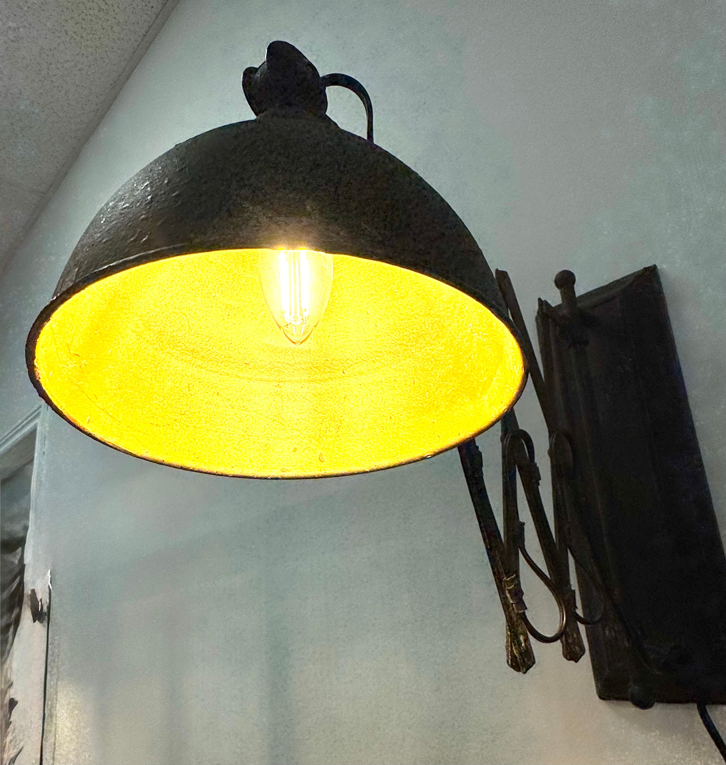 Industrial Metal Accordian Wall Light