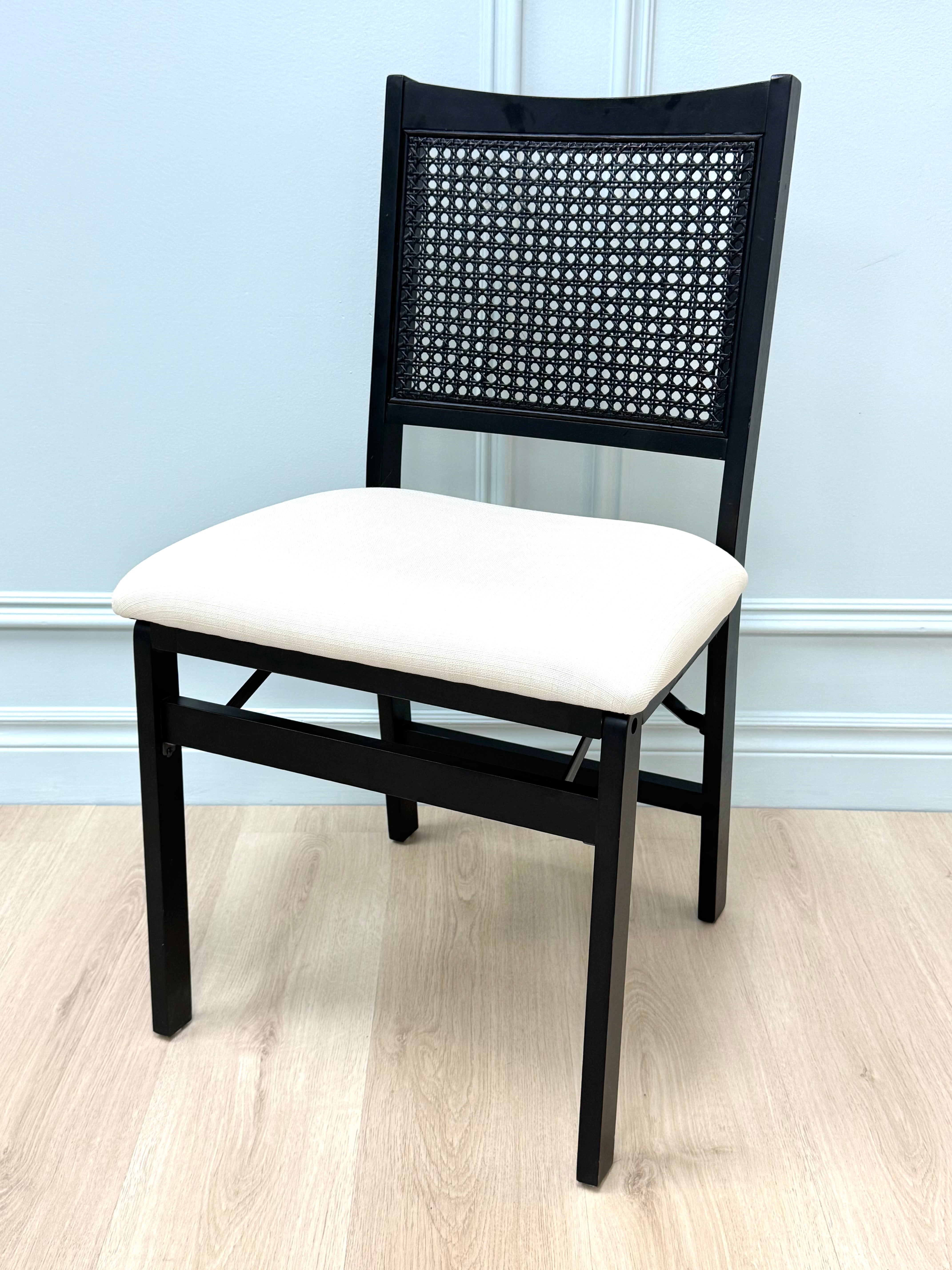 Black Cane Folding Chair