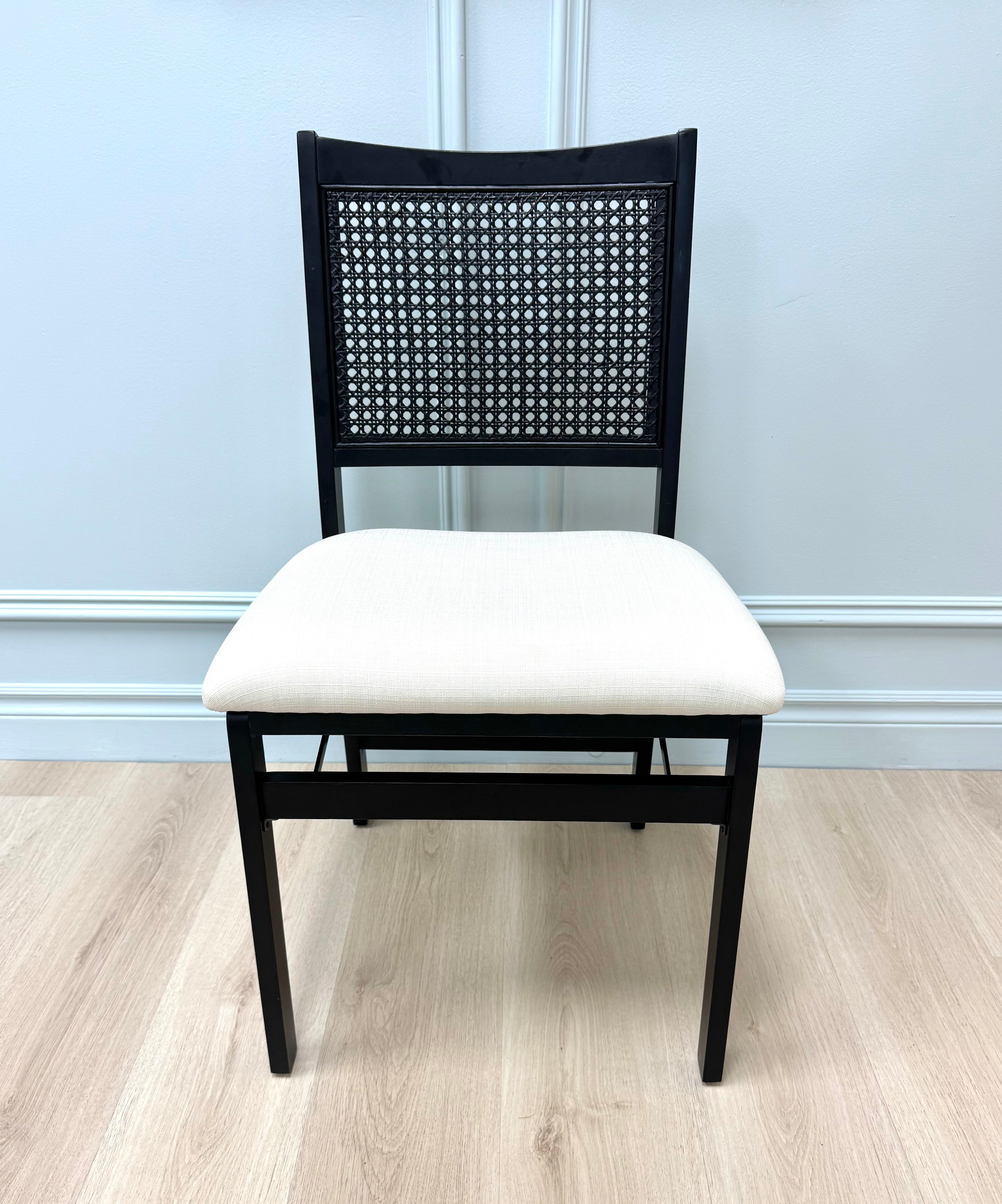 Black Cane Folding Chair