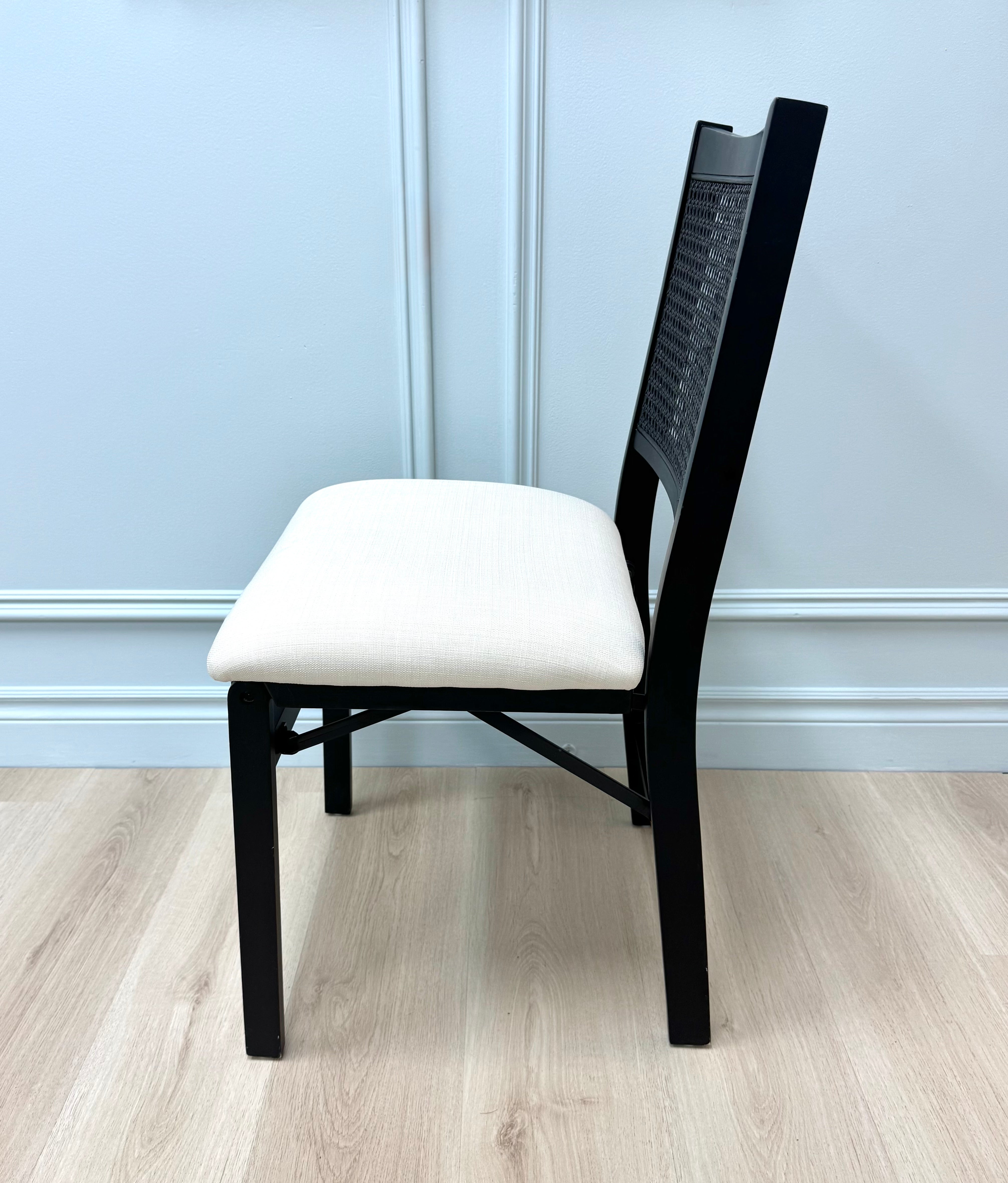 Black Cane Folding Chair