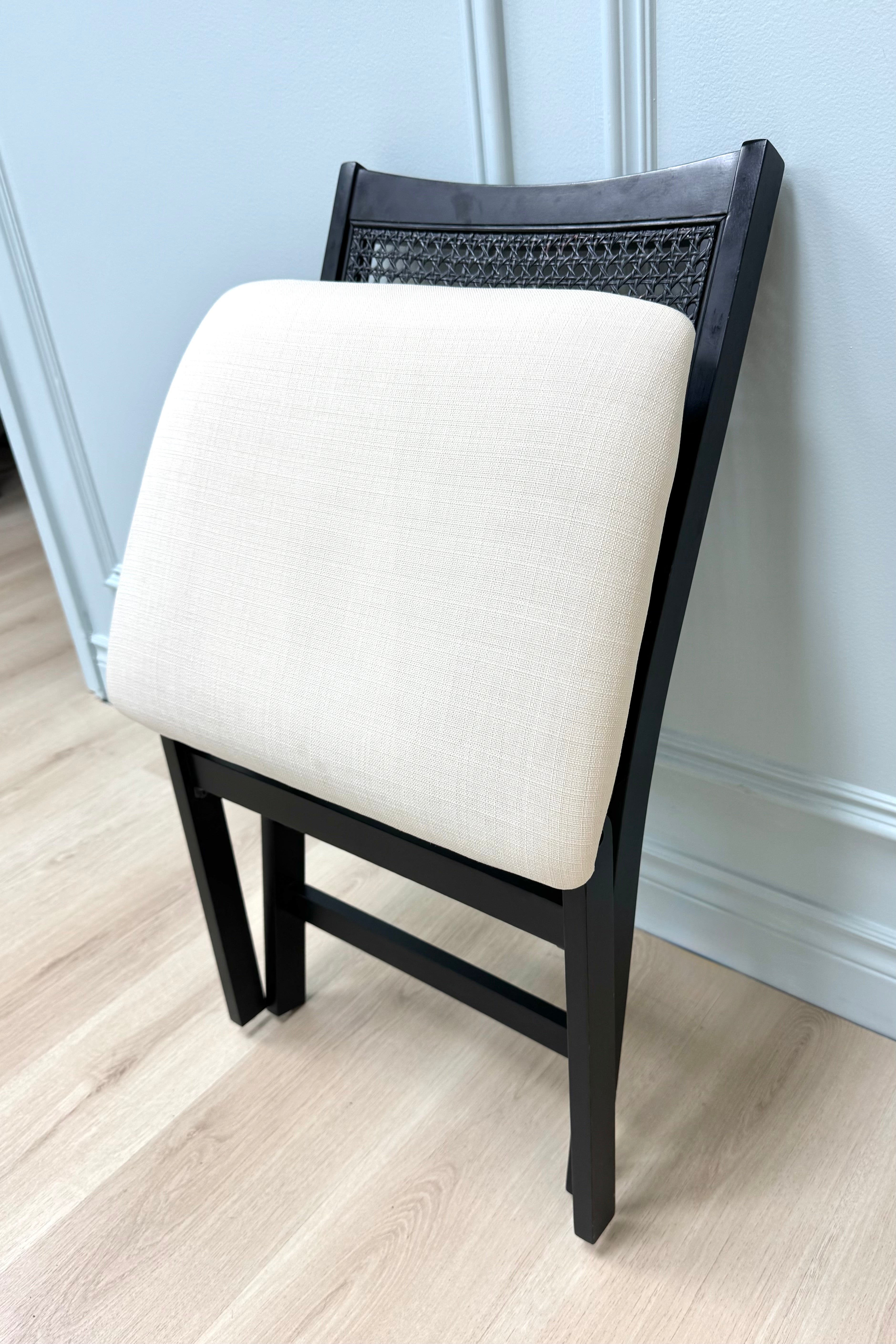 Black Cane Folding Chair