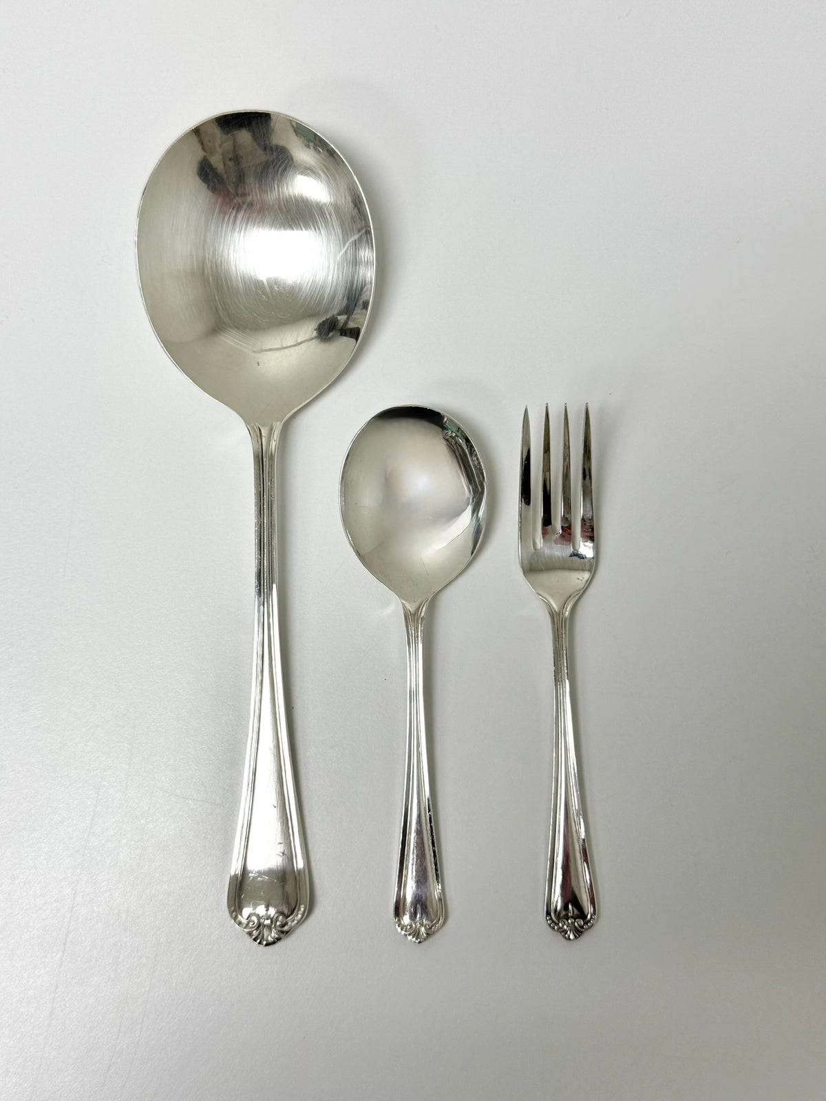 Antique Silverplate Dessert Set
