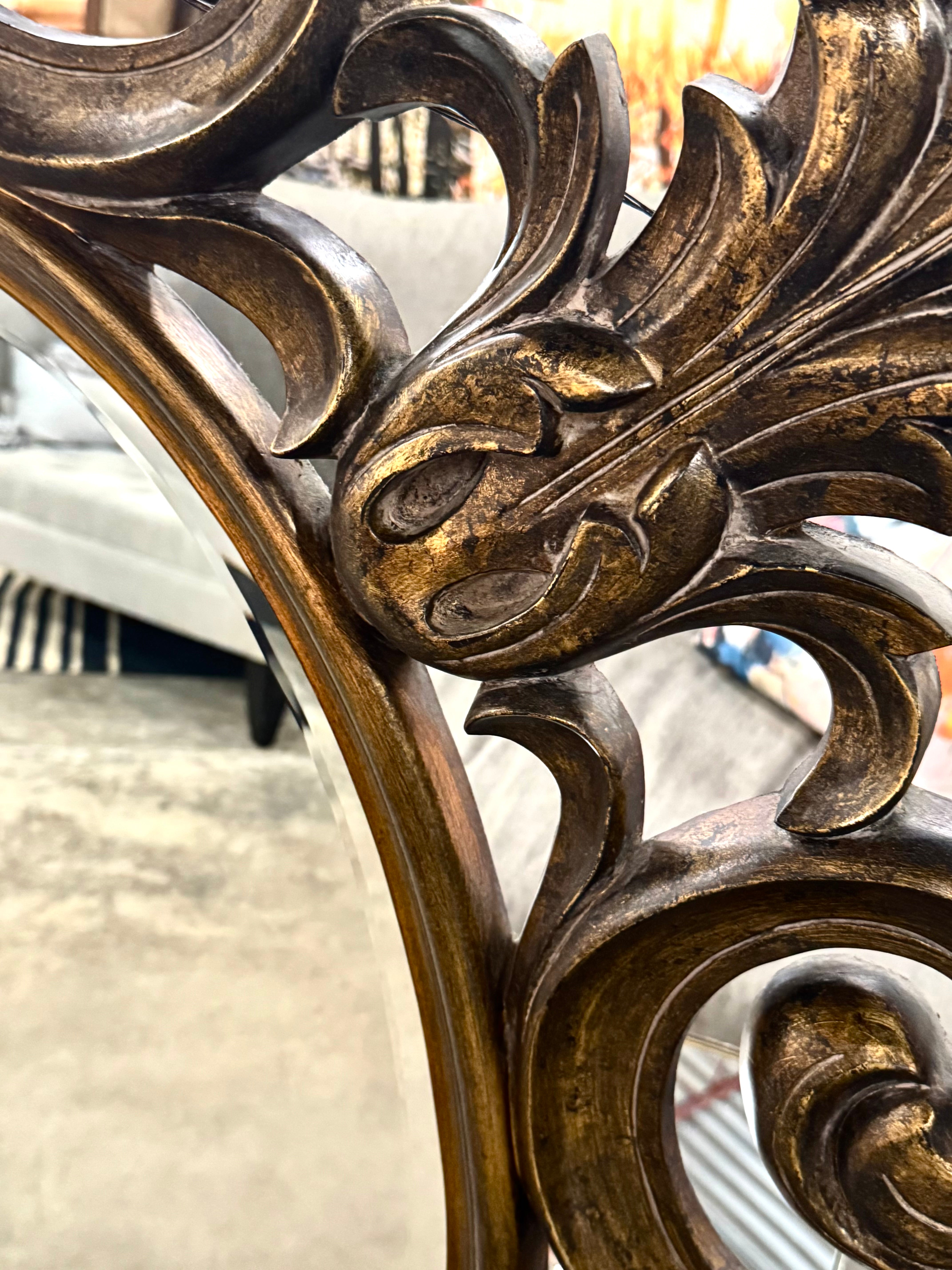 Dark Bronze Scroll Mirror