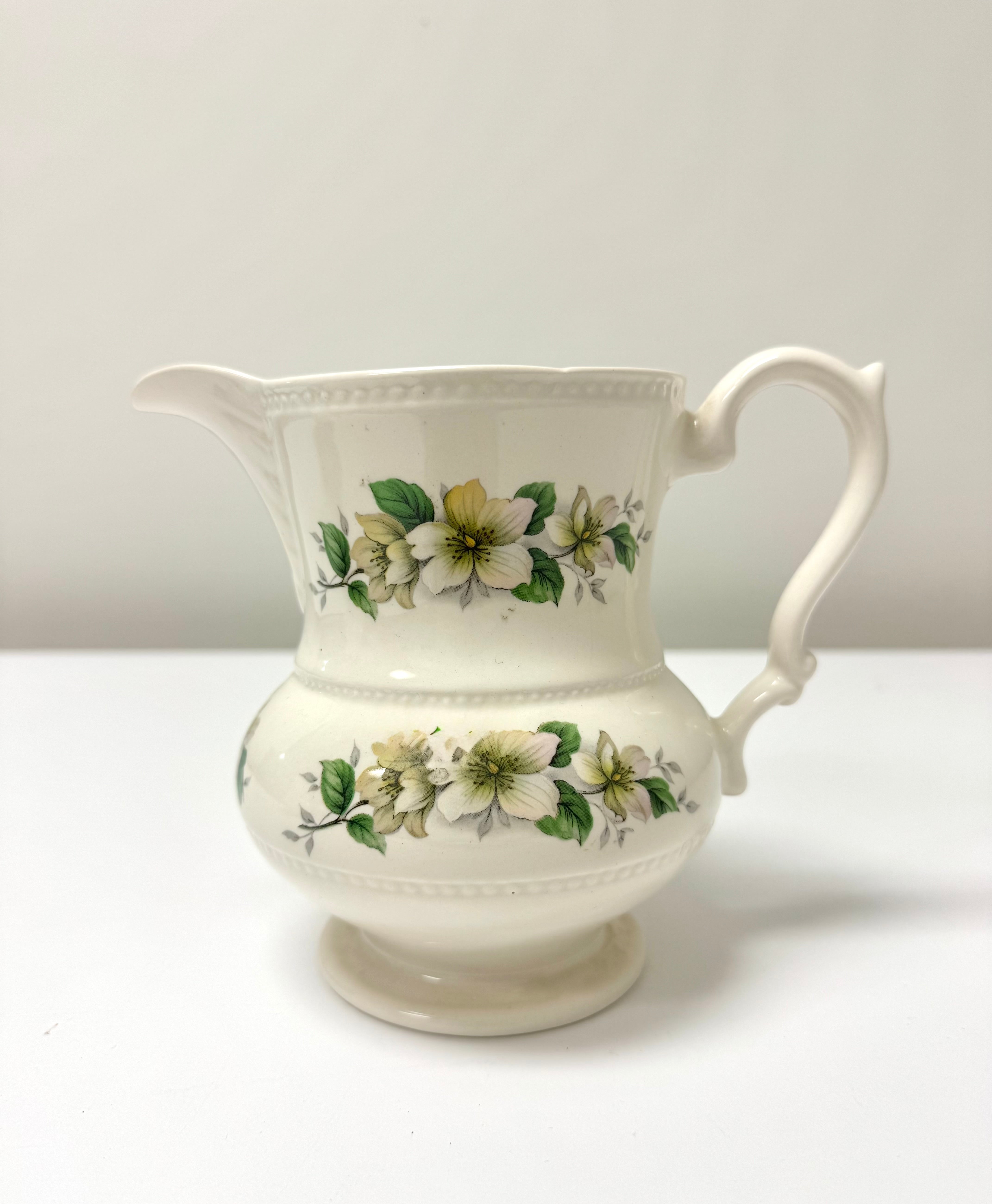 Vintage Dogwood 7" Porcelain Pitcher