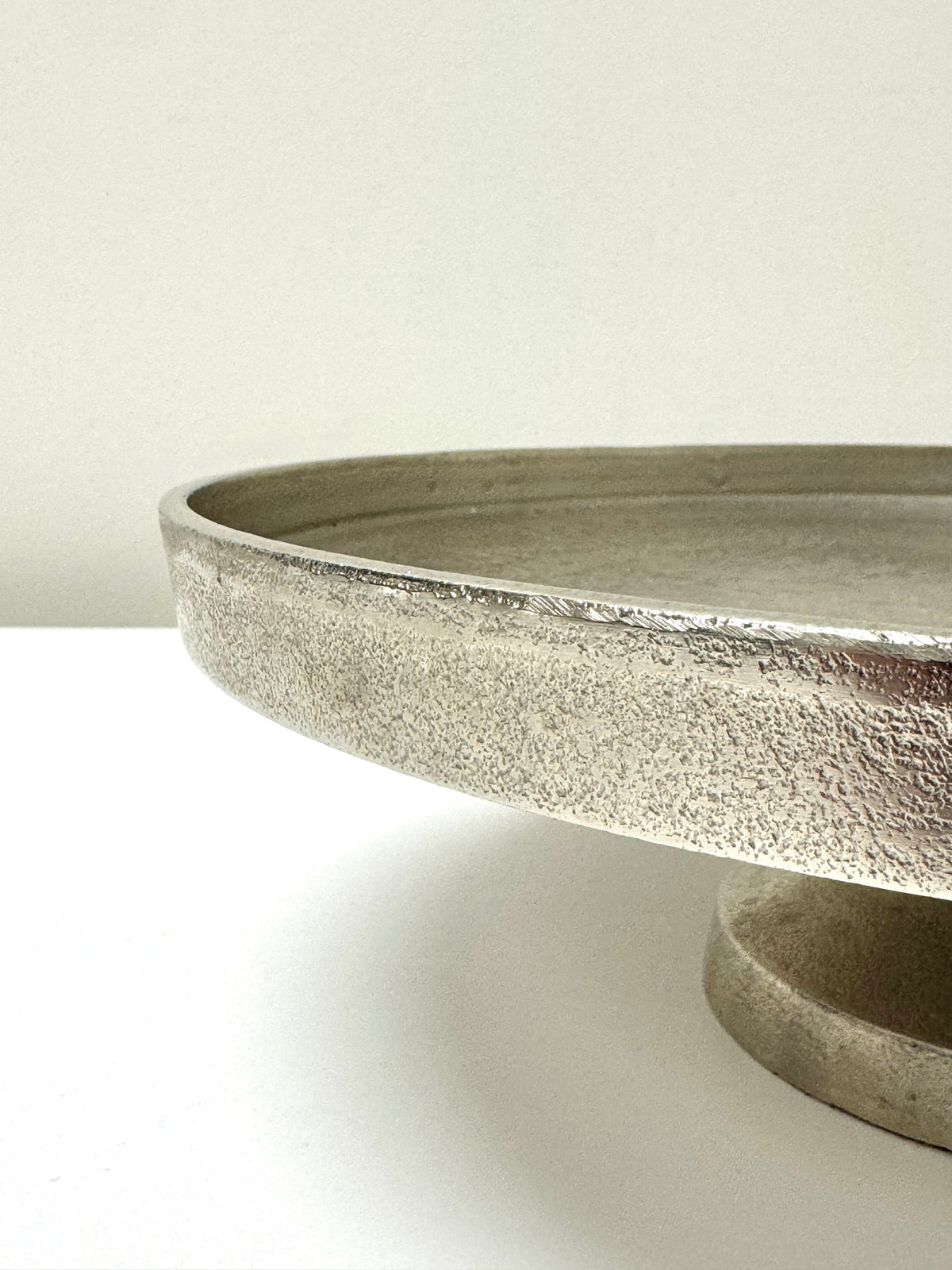 Textured Metal Footed Tray