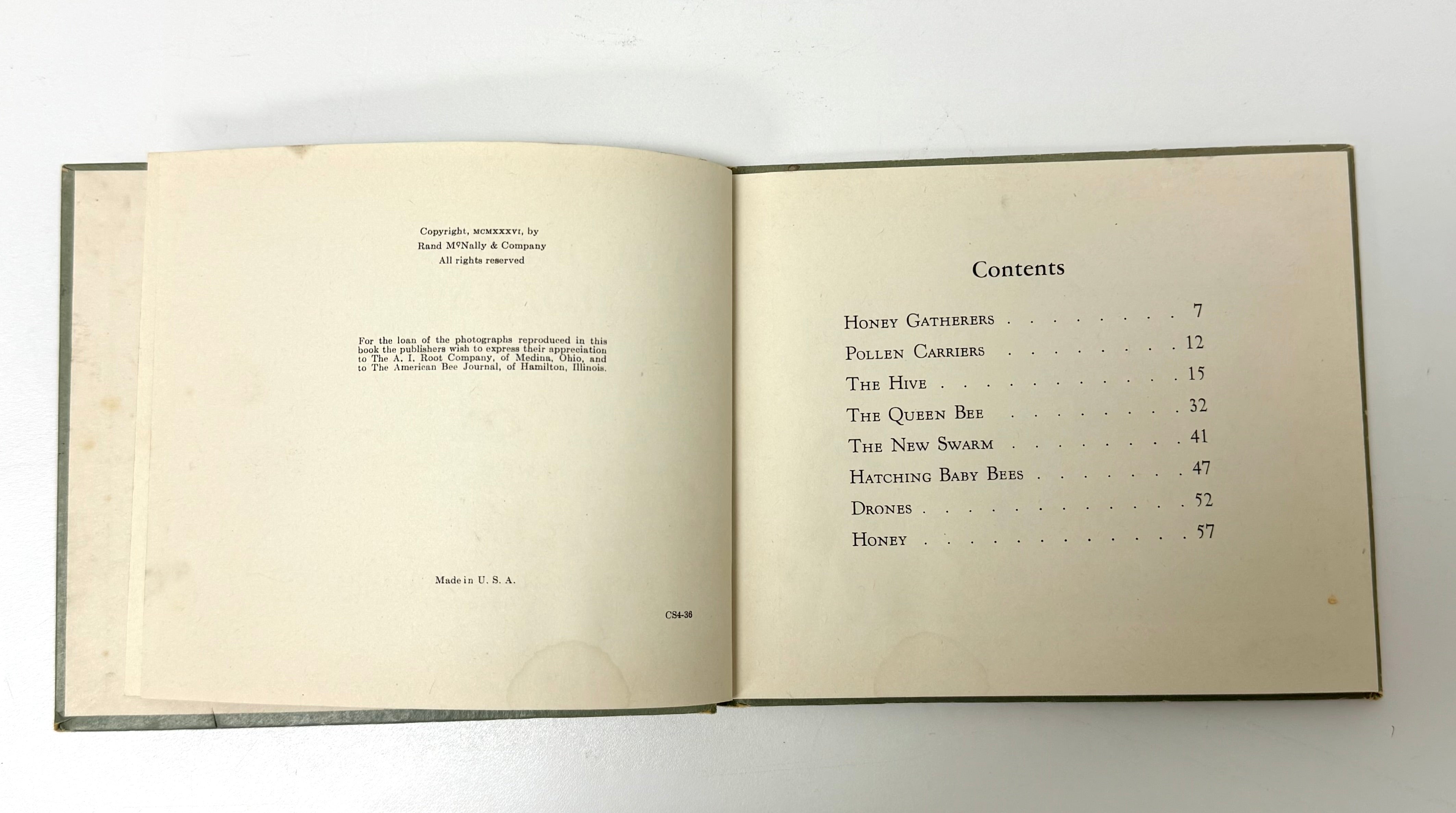 Vintage 1936 'The Busy Little Honeybee' Hardcover