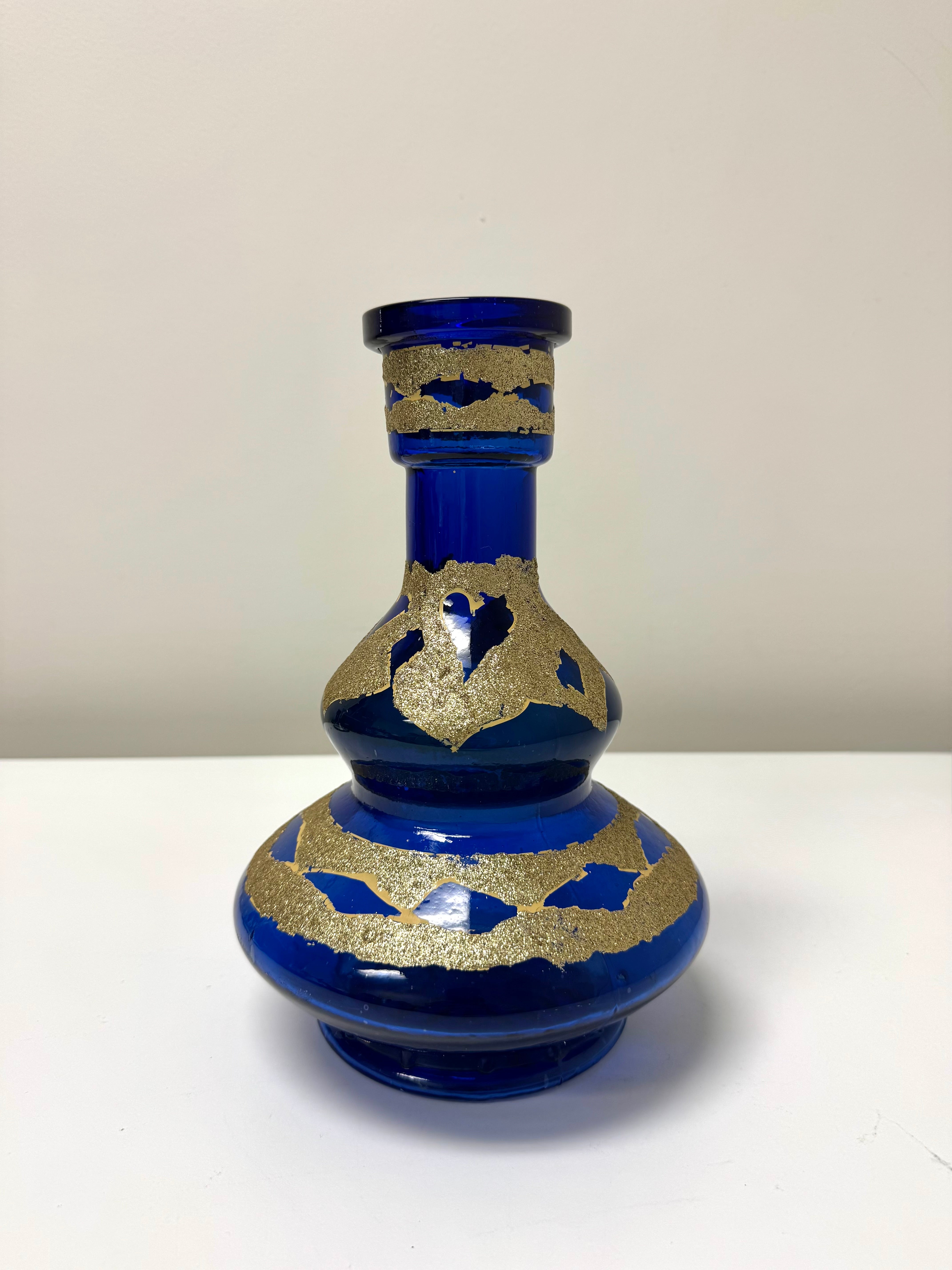 Bohemian Cobalt Vessel with Gilt Detail
