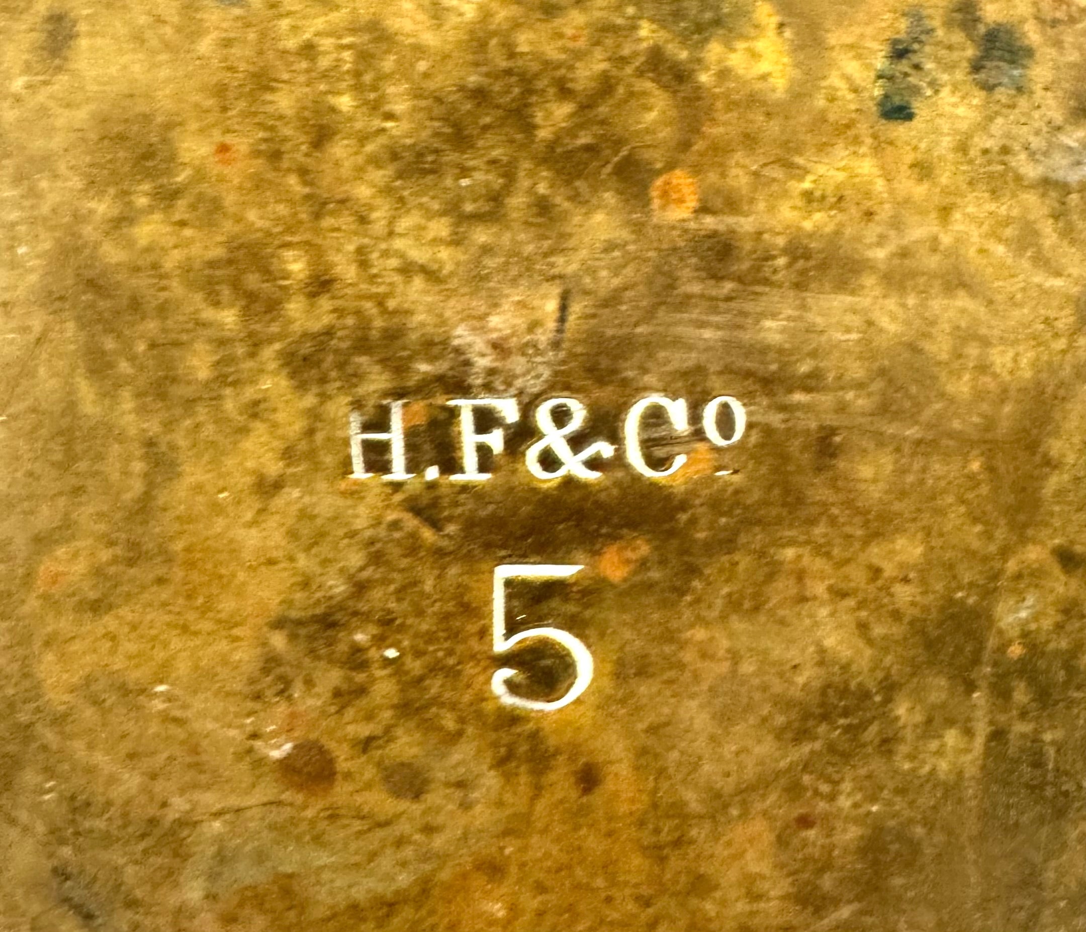 Antique H.F. & Co. Brass Watering Can