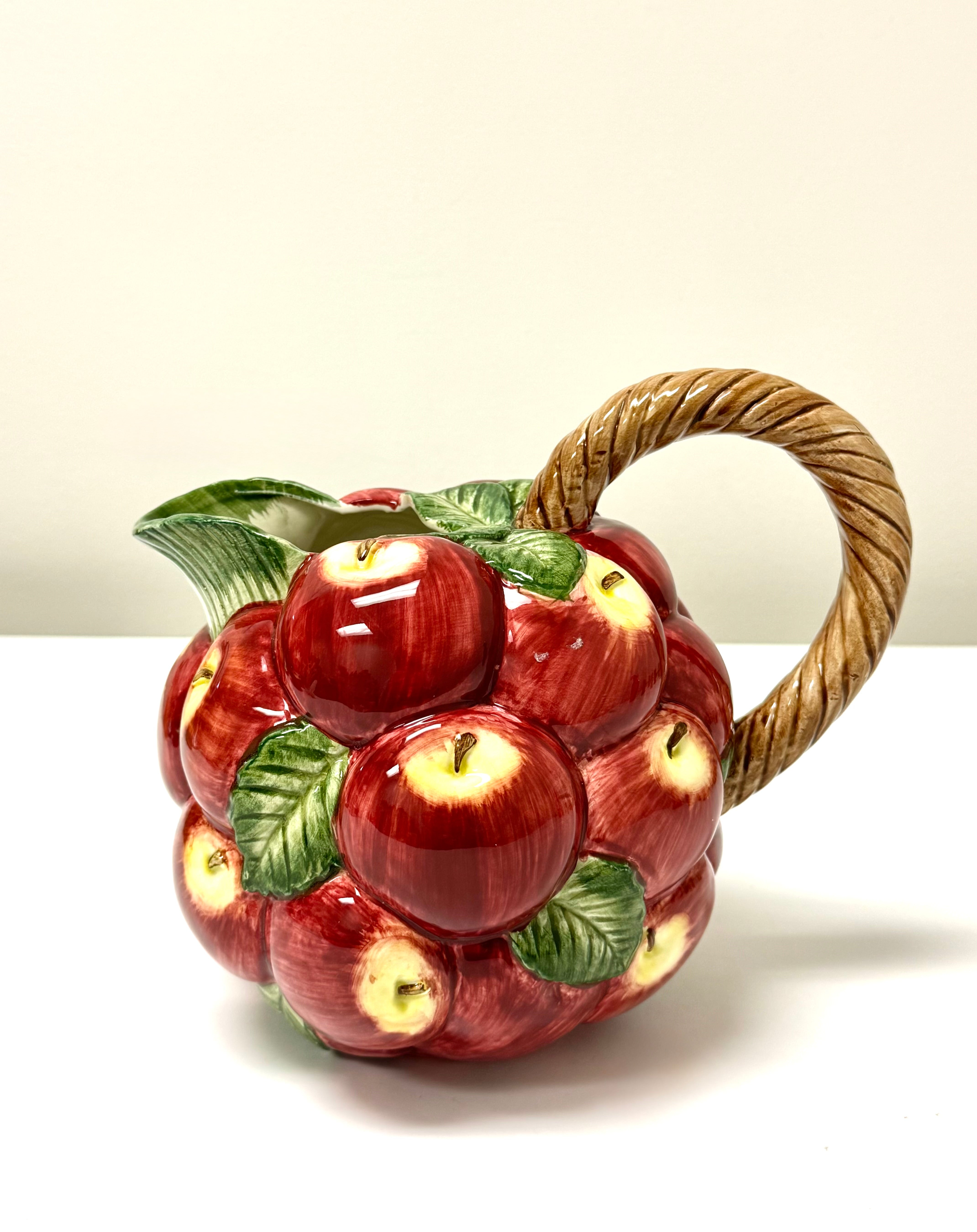 Vintage FITZ & FLOYD Bushels of Apples Pitcher