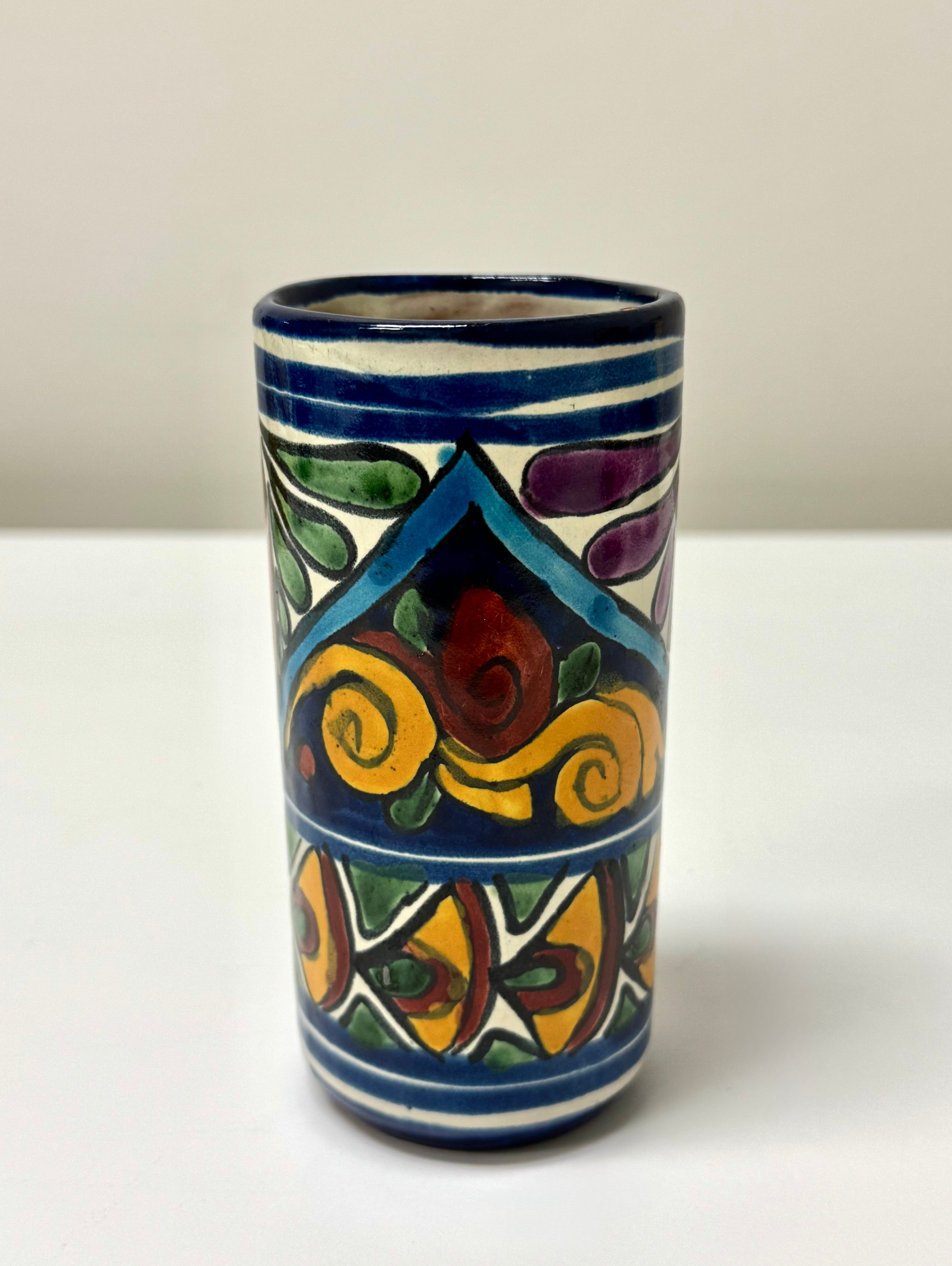 Vintage Talavera Hand-painted Tumbler