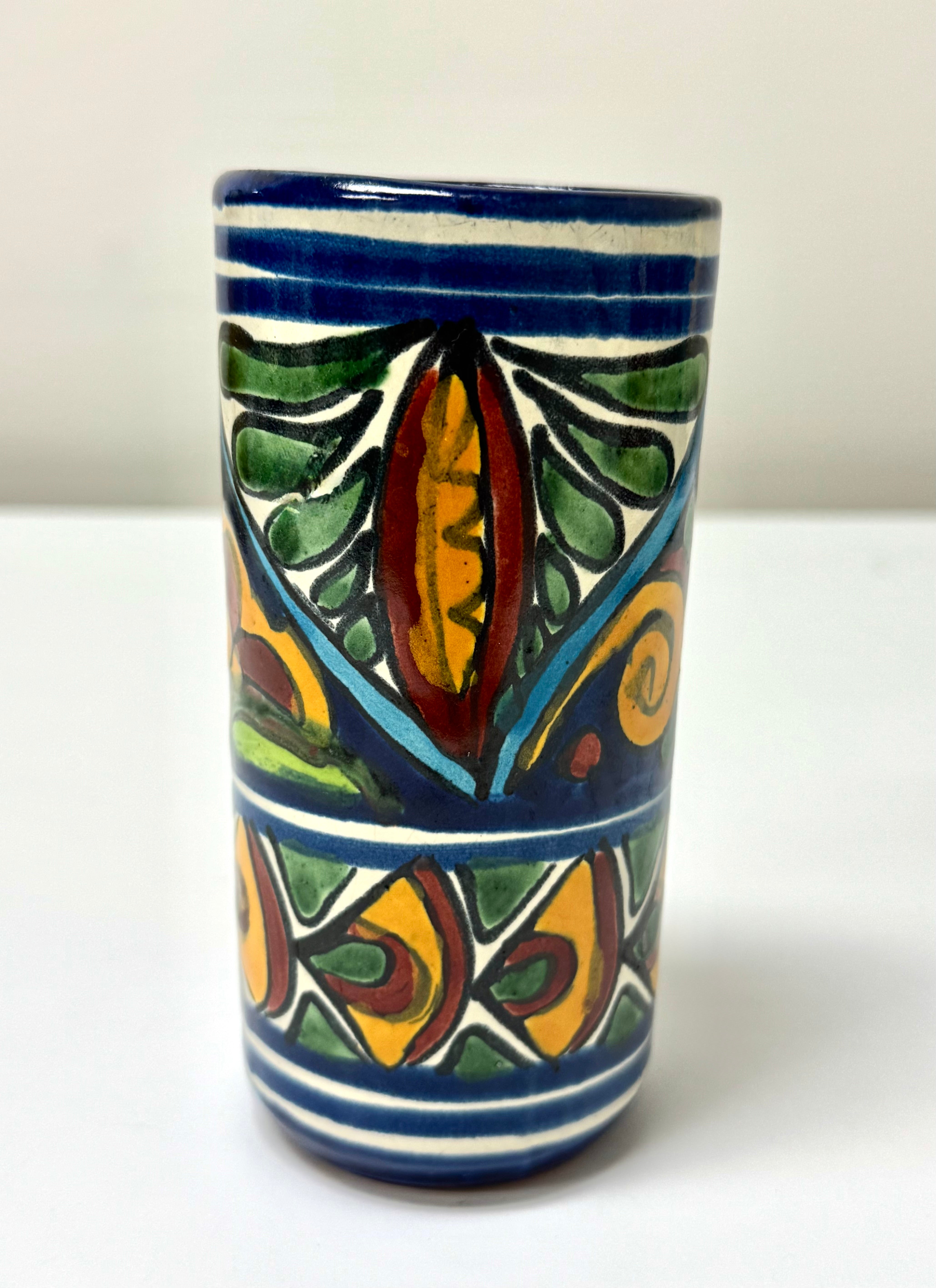 Vintage Talavera Hand-painted Tumbler