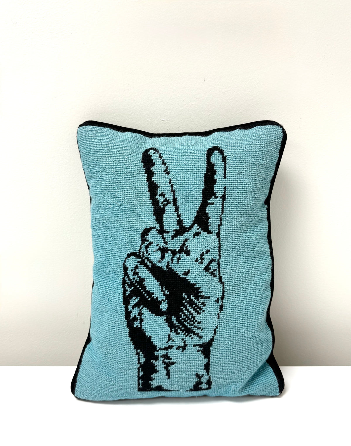 JONATHAN ADLER 'Peace' 12" x 15" Needlepoint Pillow