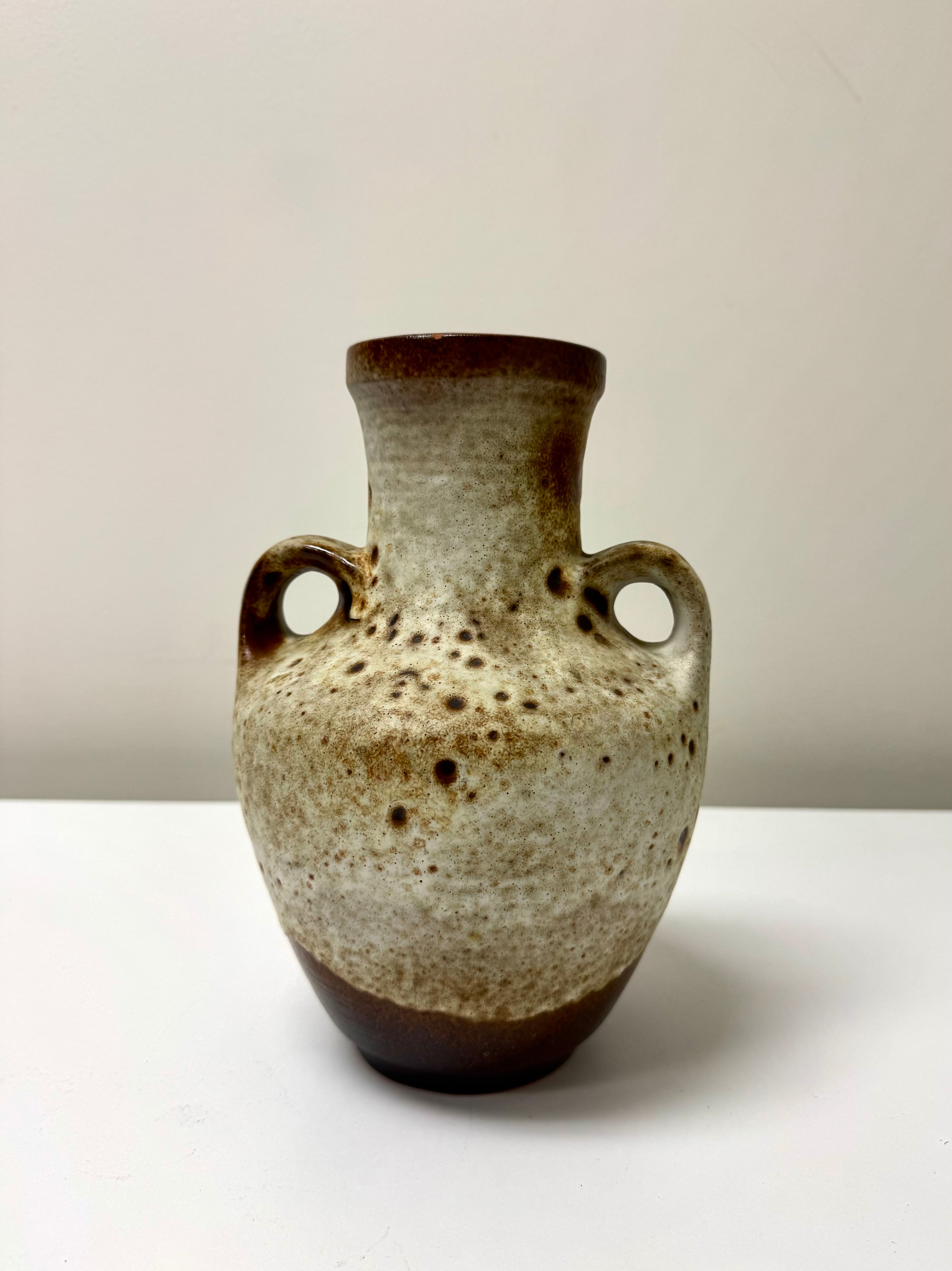 Vintage Cream & Brown Speckle Glaze Jug