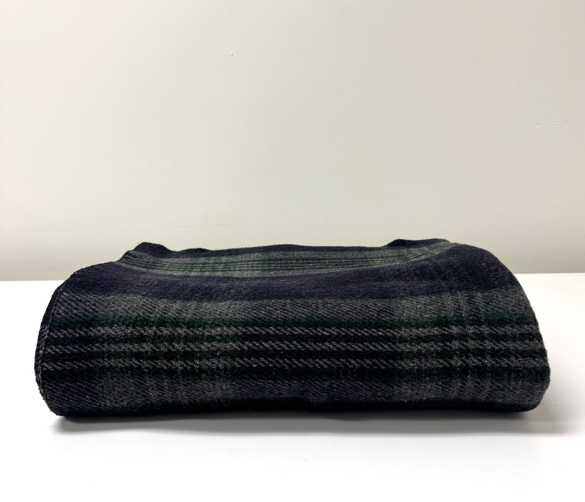 Vintage Scottish Tartan 57" x 70" Wool Throw Blanket