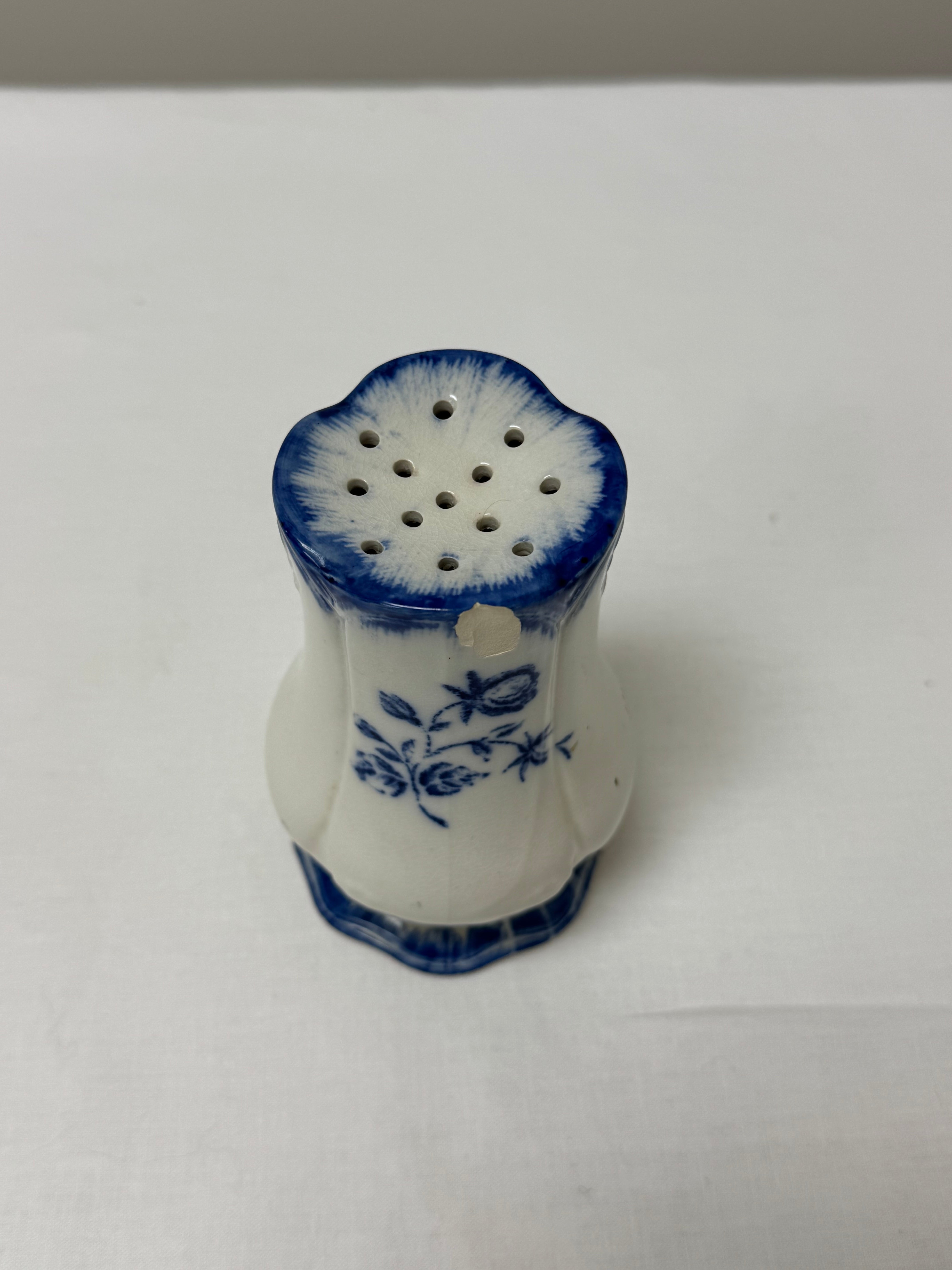 Antique Victoria Ware Flow Blue Sugar Shaker