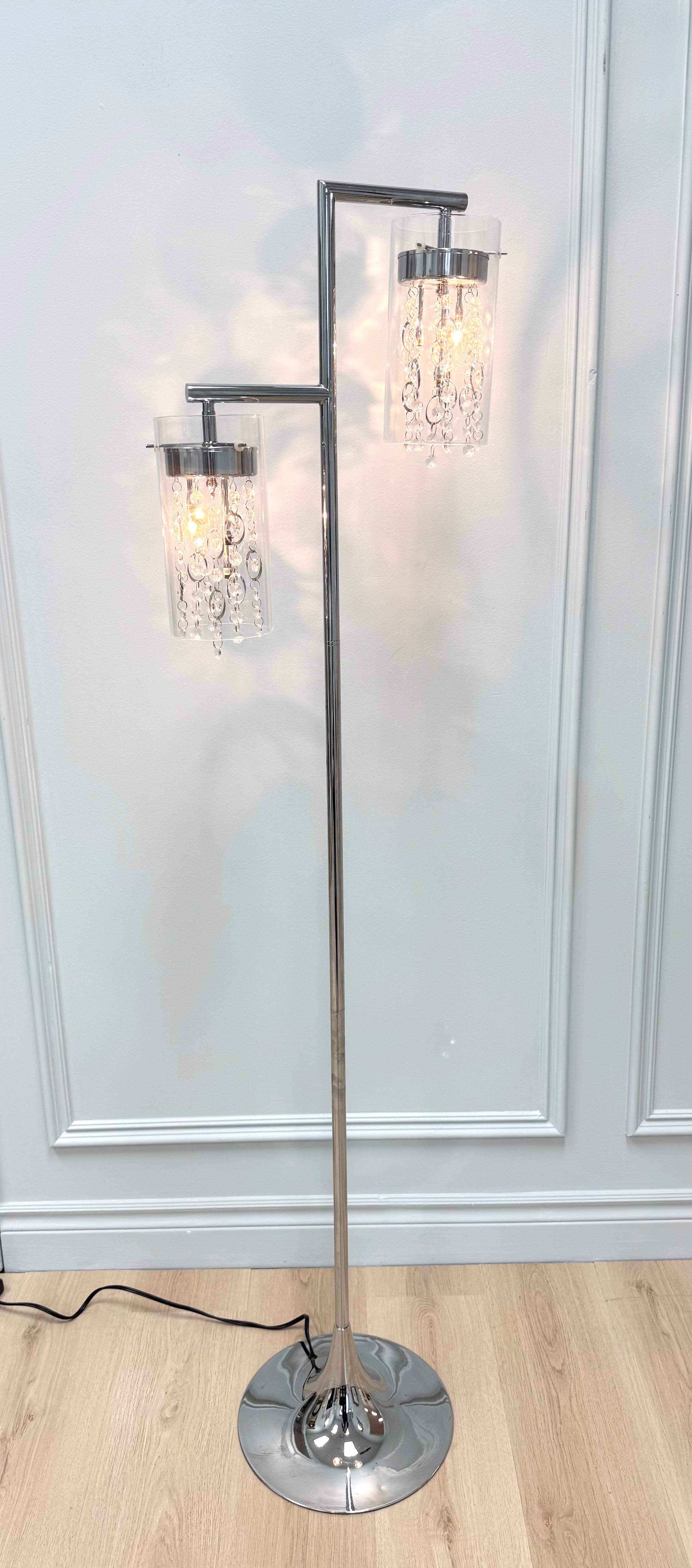 Crystal Cylinder Floor Lamp