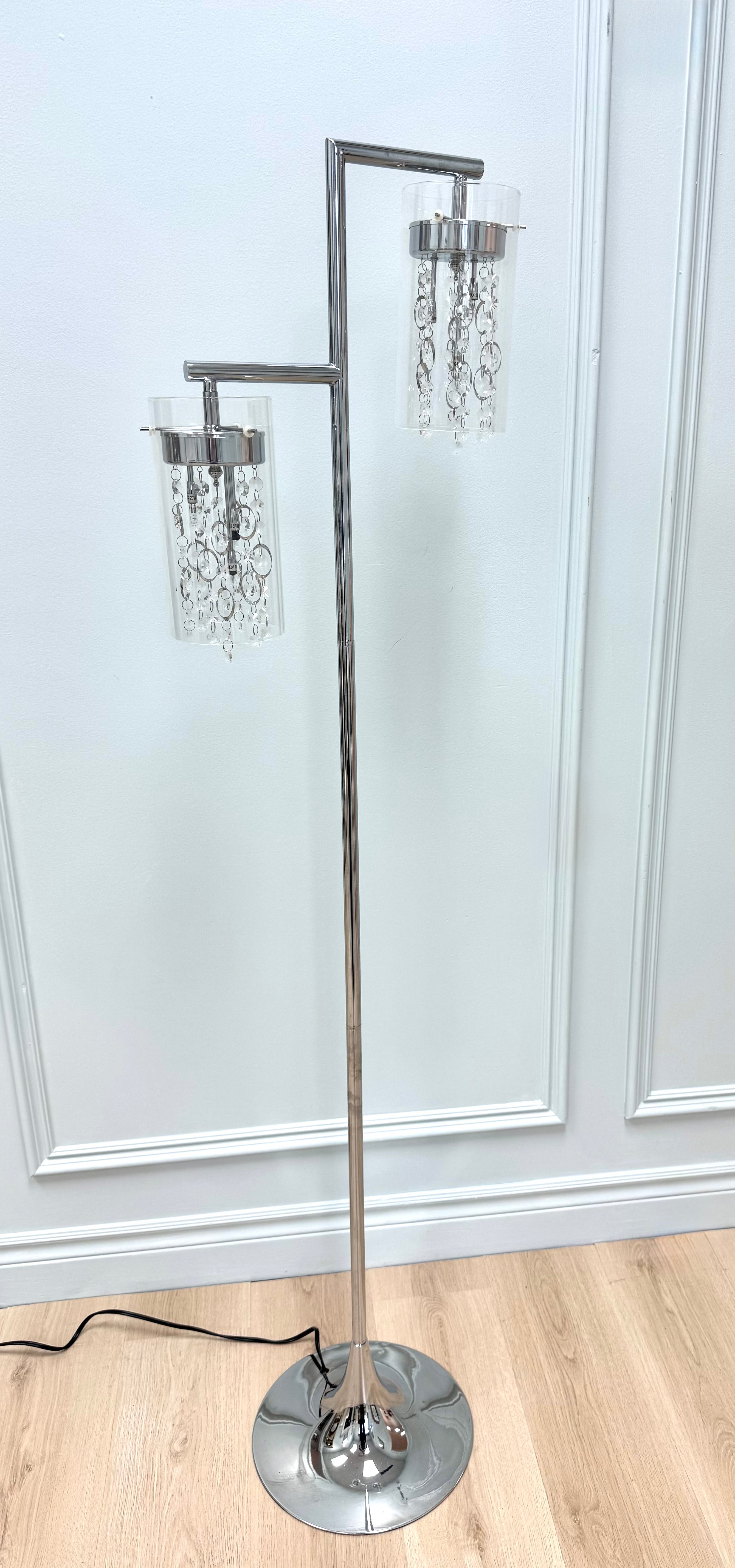 Crystal Cylinder Floor Lamp