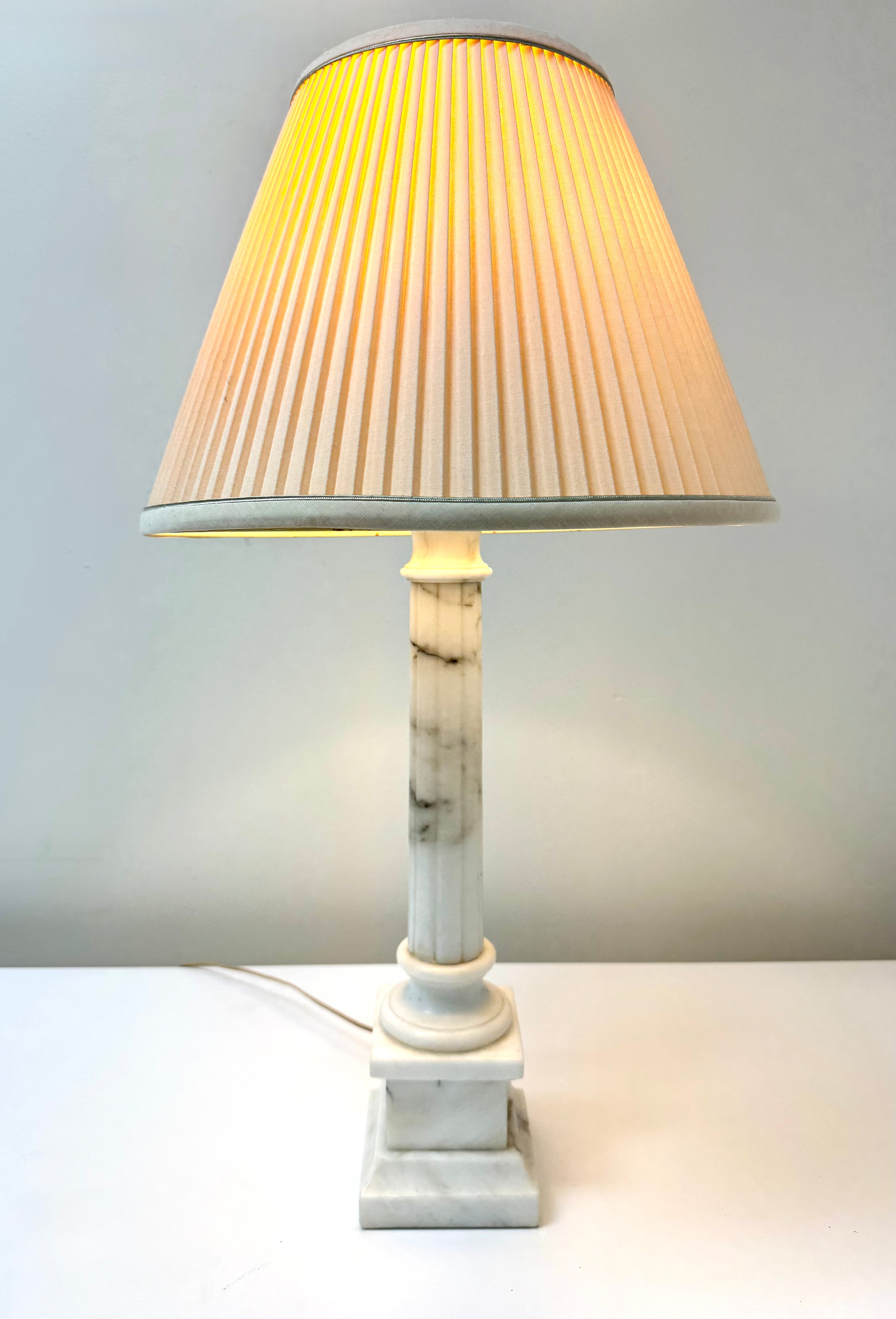 Vintage Alabaster Column Lamp